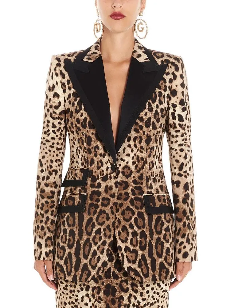 Leopard Print Blazer