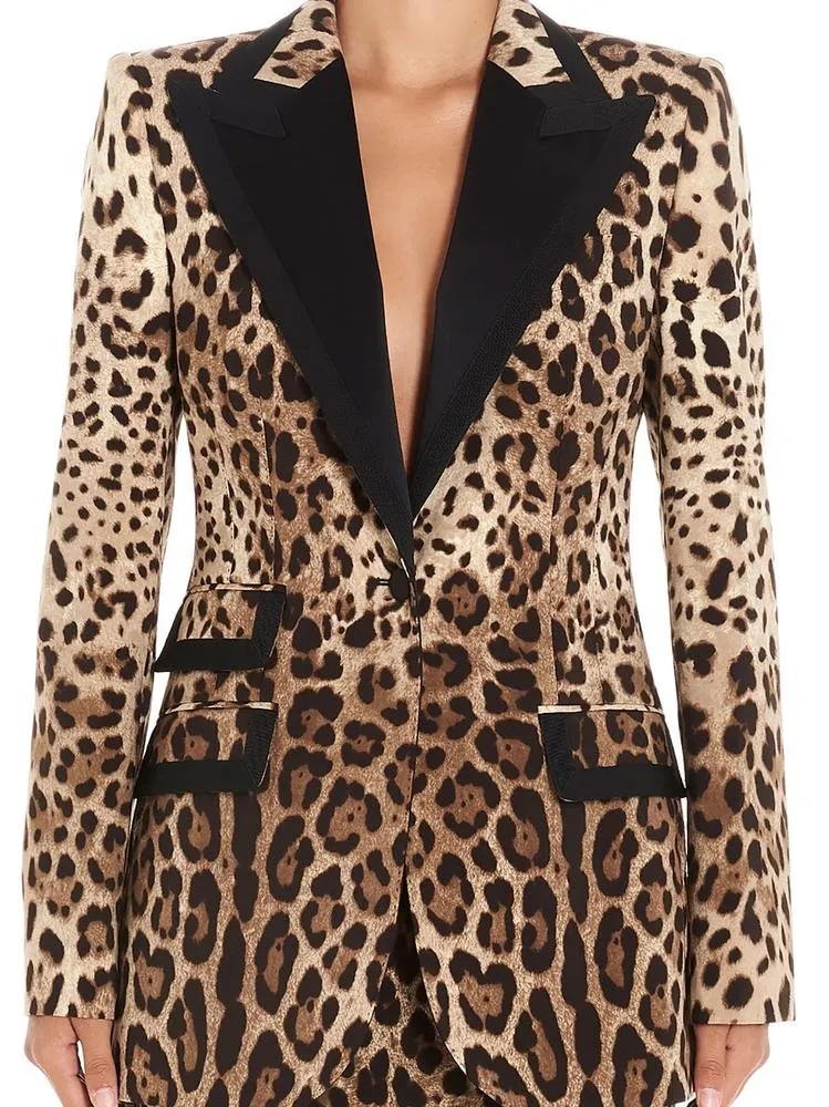 Leopard Print Blazer