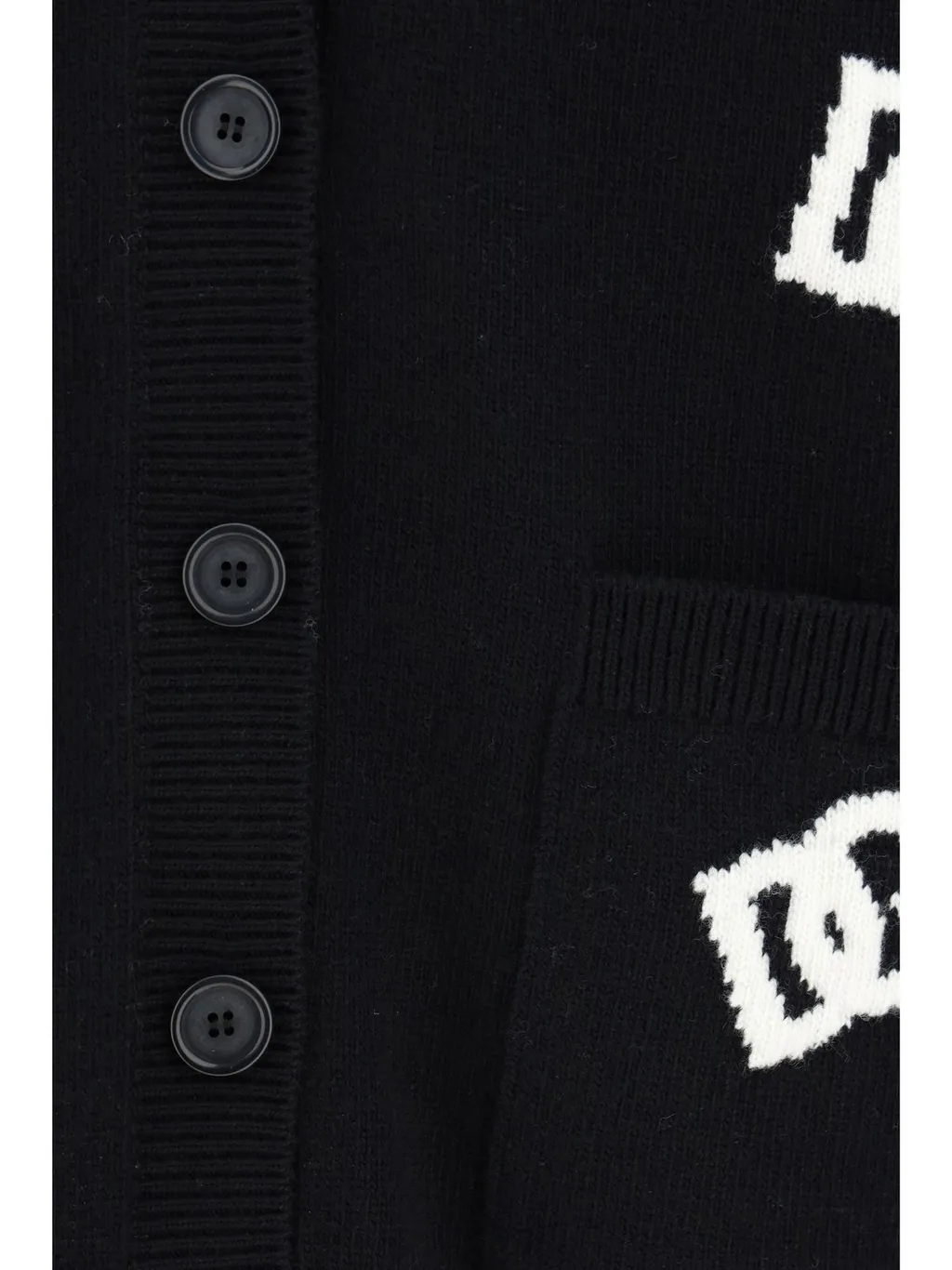Logo Intarsia Knitted Cardigan