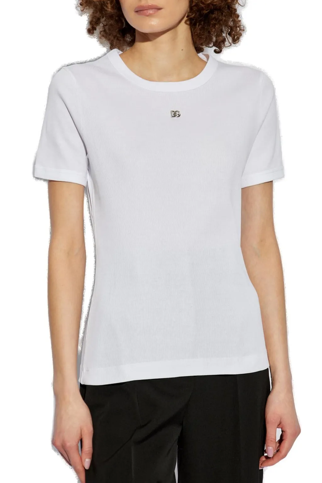 Logo Plaque Ribbed T-Shirt