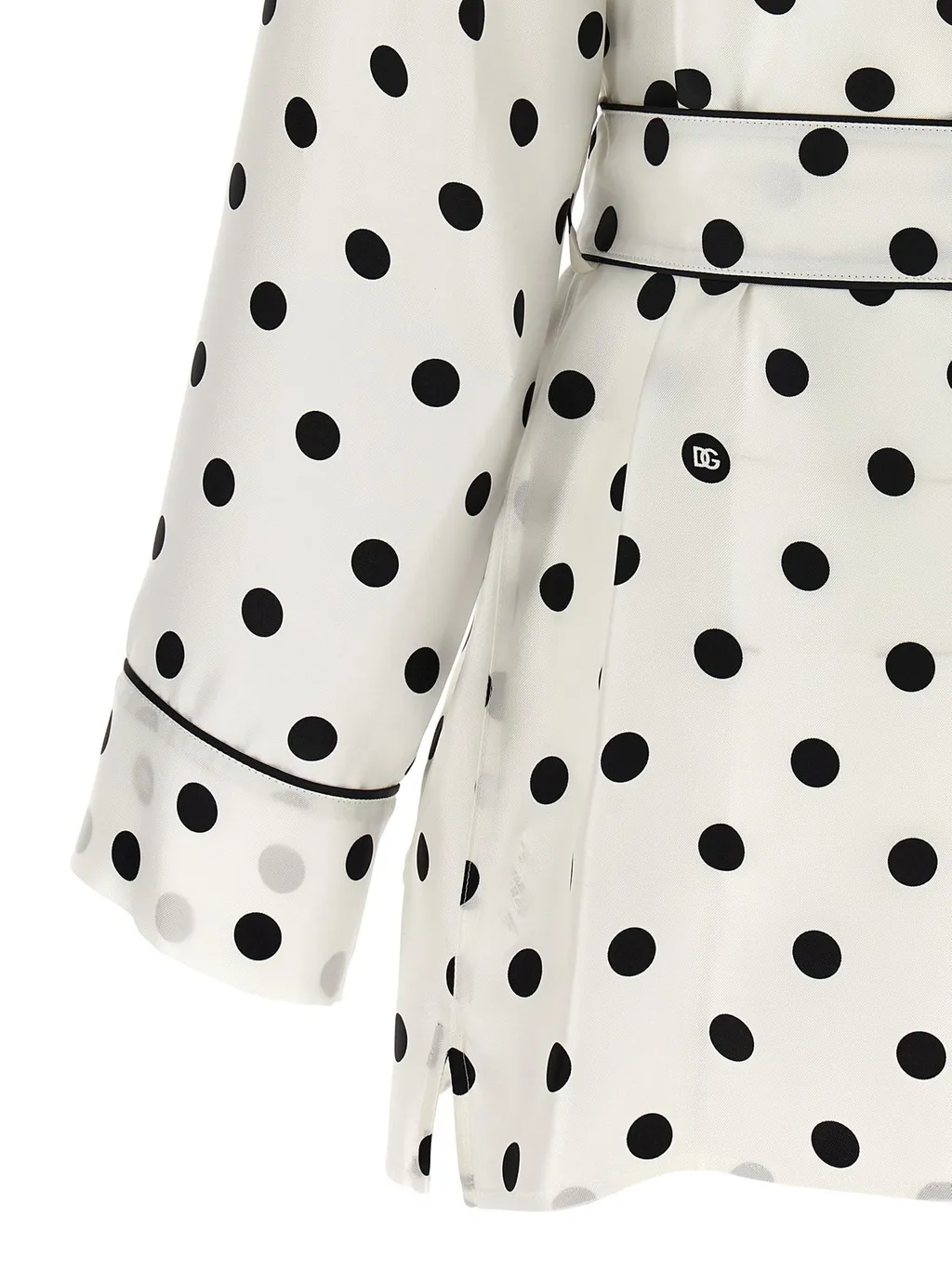 Polka-Dot Printed Pajama Shirt