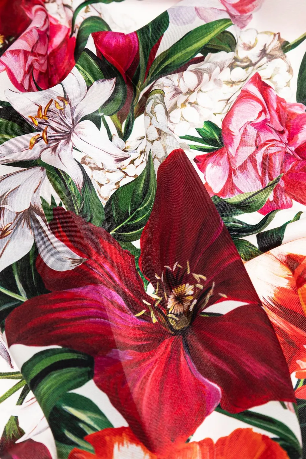 Floral Printed Finished Edge Scarf