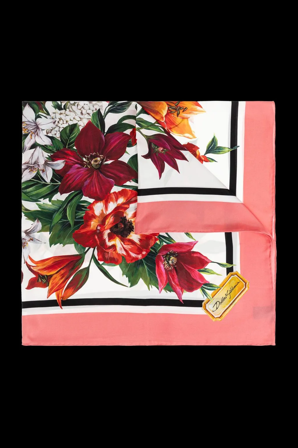 Floral Printed Finished Edge Scarf