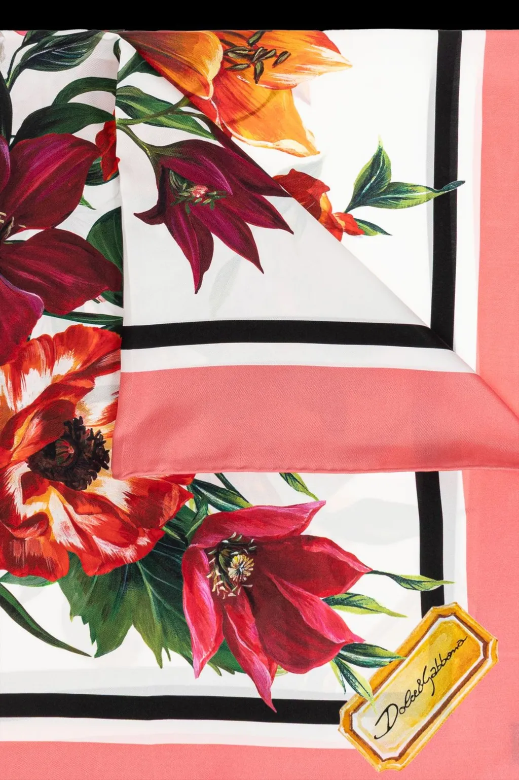 Floral Printed Finished Edge Scarf