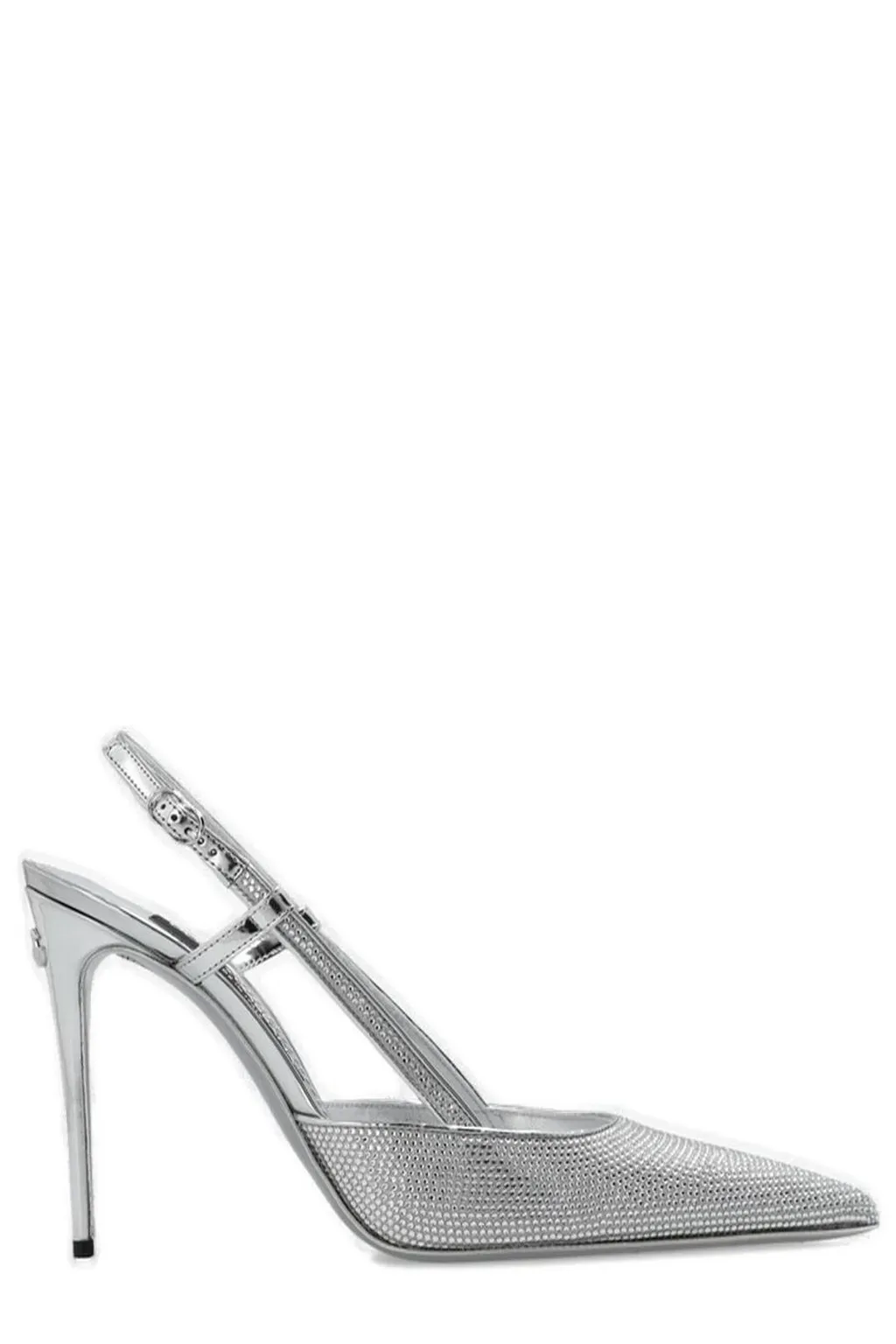 Crystal-Embellished Pointed-Toe Pumps