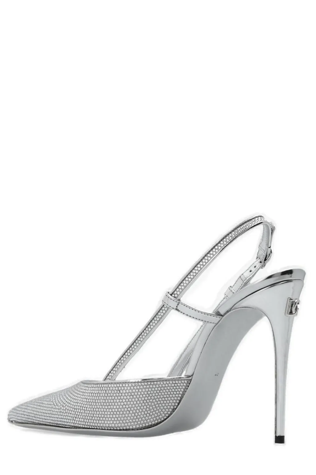 Crystal-Embellished Pointed-Toe Pumps
