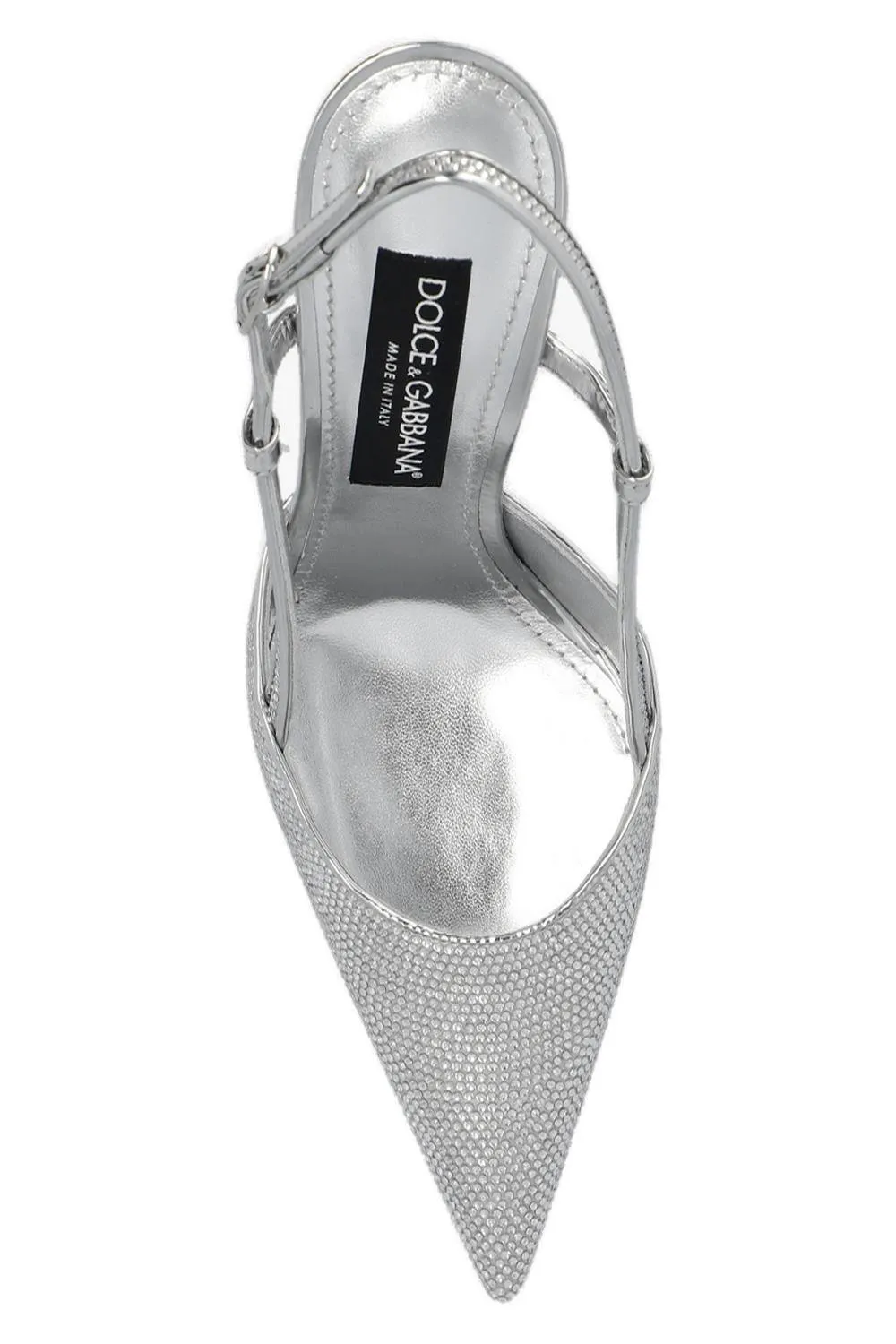 Crystal-Embellished Pointed-Toe Pumps