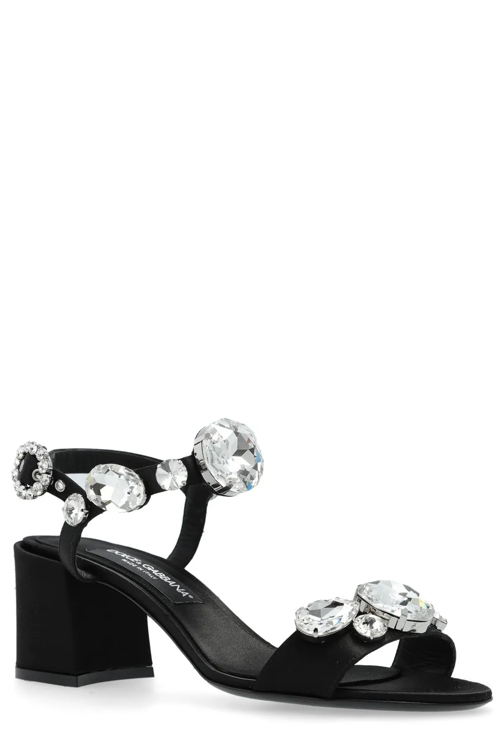 Gemstone Embellishment Heeled Sandals