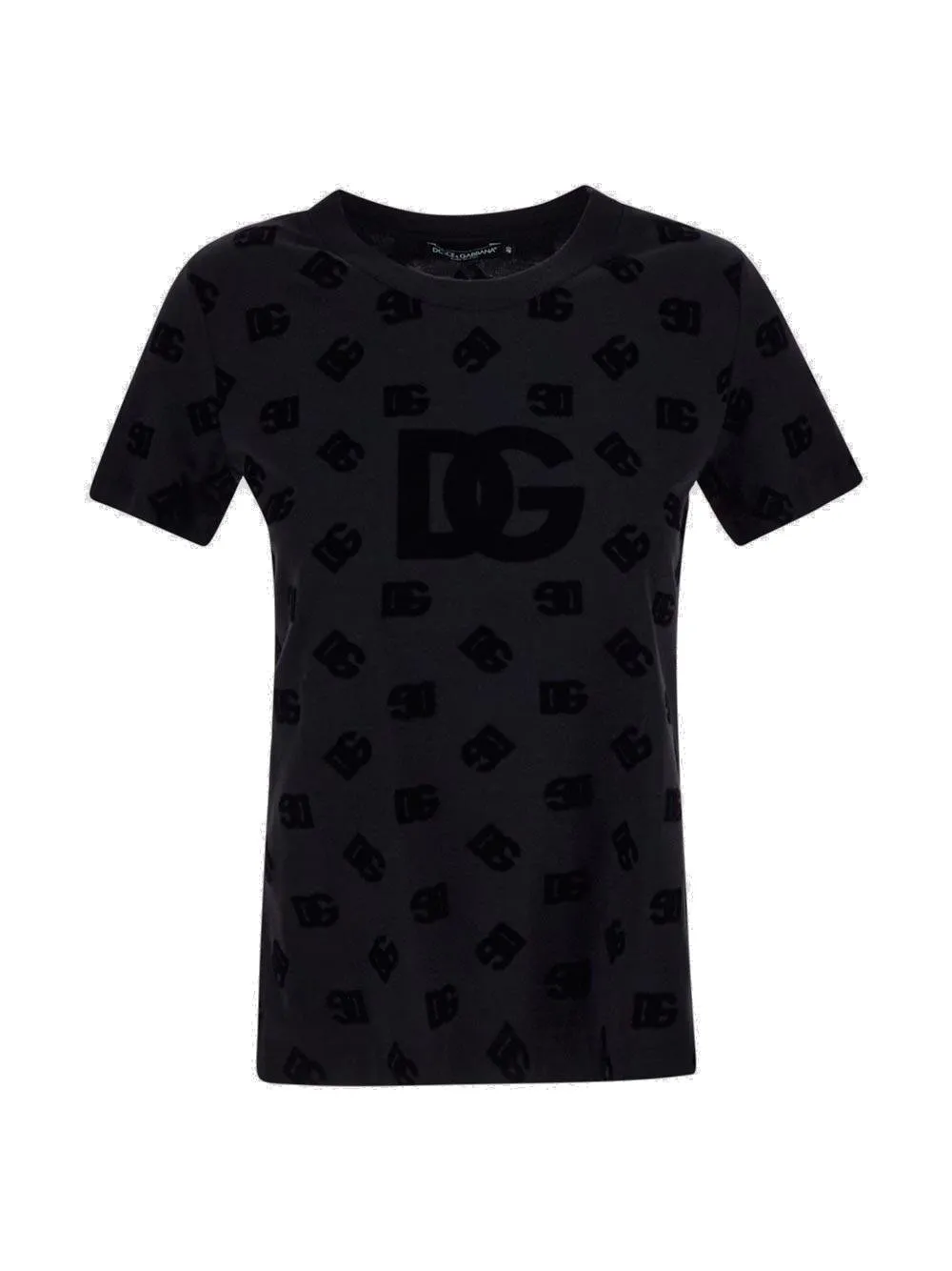 All-Over Logo Flocked Jersey T-Shirt