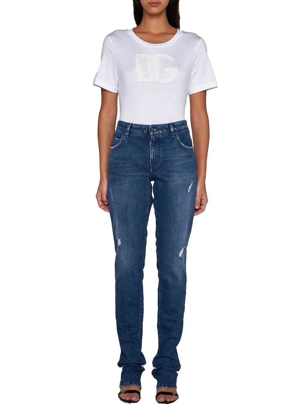 Dg Logo Patch Jersey T-Shirt