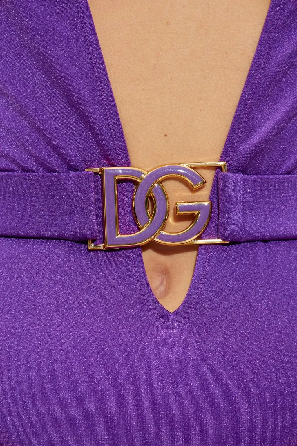Dg Plaque One Piece Swimsuit
