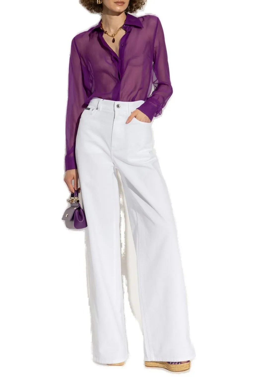 Long-Sleeved Chiffon Shirt