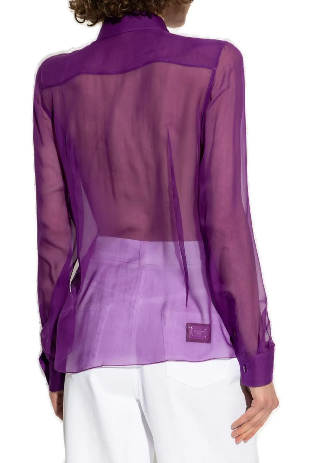Long-Sleeved Chiffon Shirt