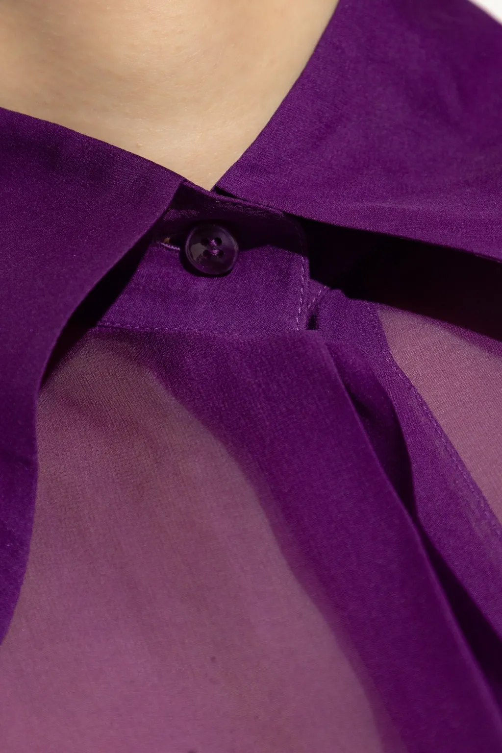 Long-Sleeved Chiffon Shirt