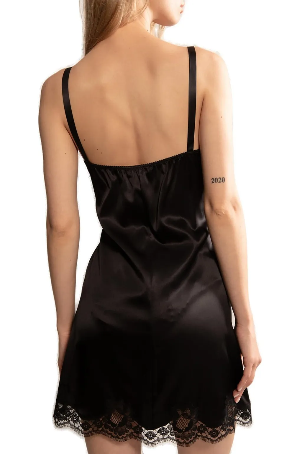 Lace Trimming Mini Dress