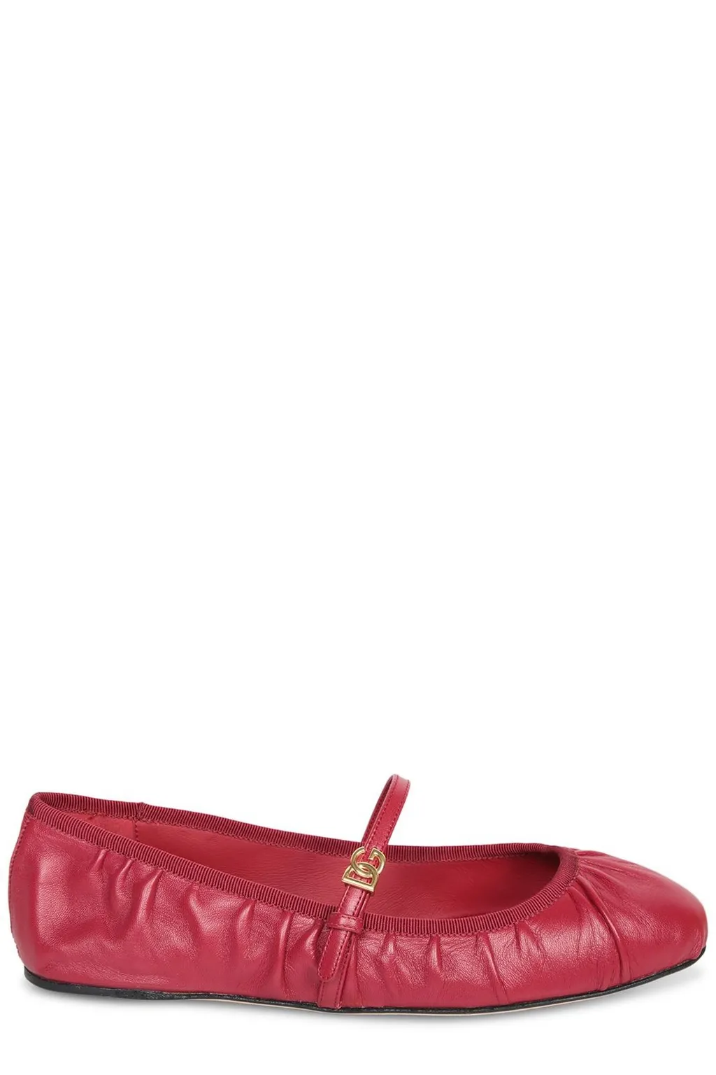 Dg Logo Plaque Ballet Flats
