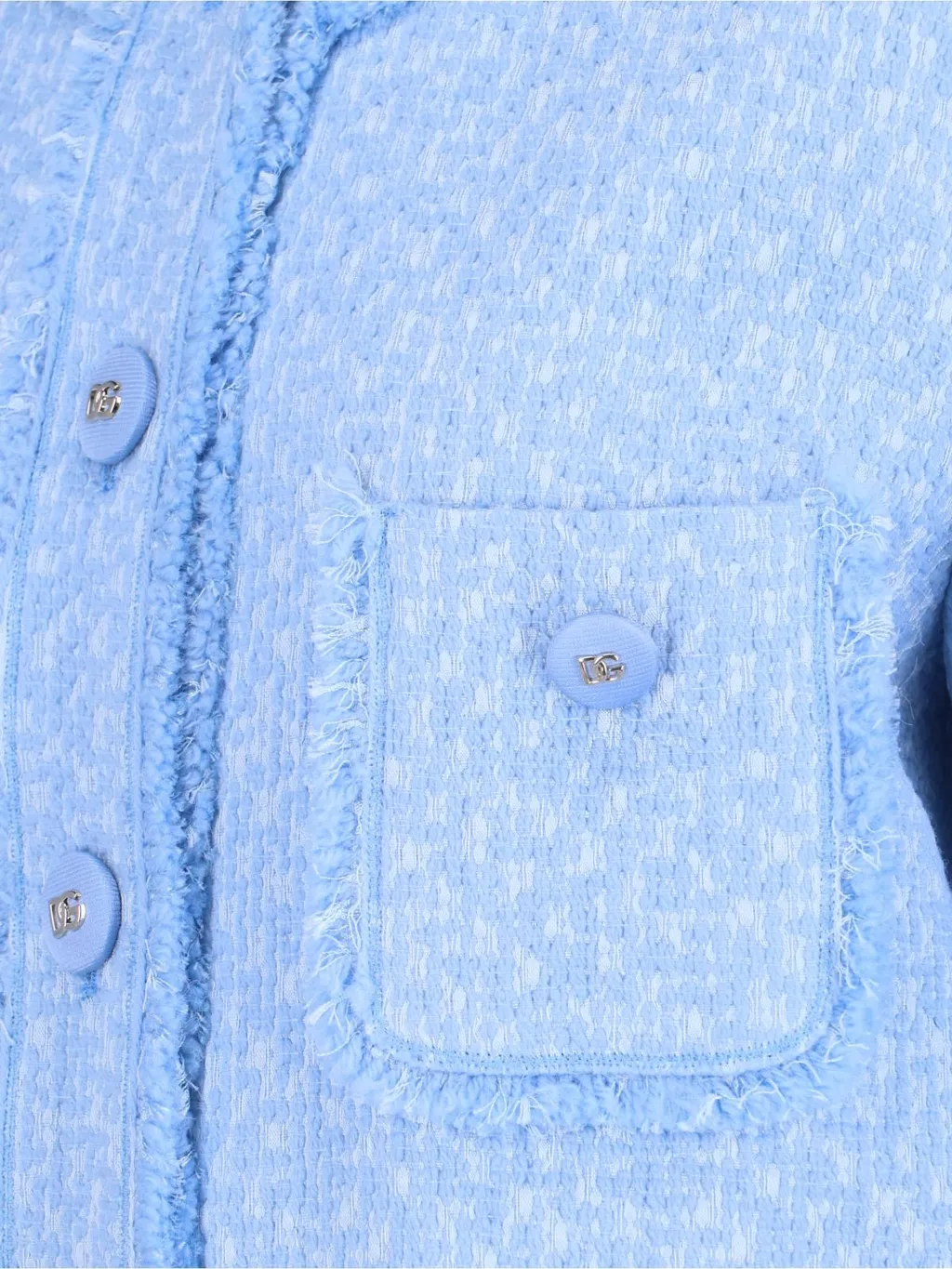 Single-Breasted Raschel Tweed Jacket