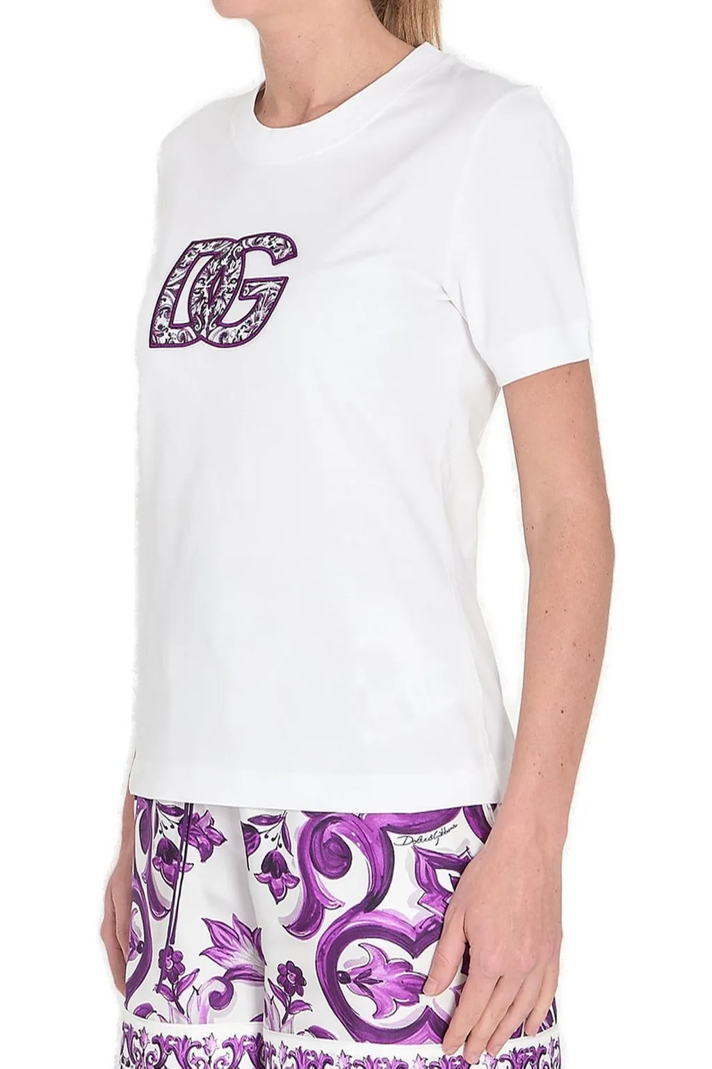 Majolica Printed Crewneck T-Shirt