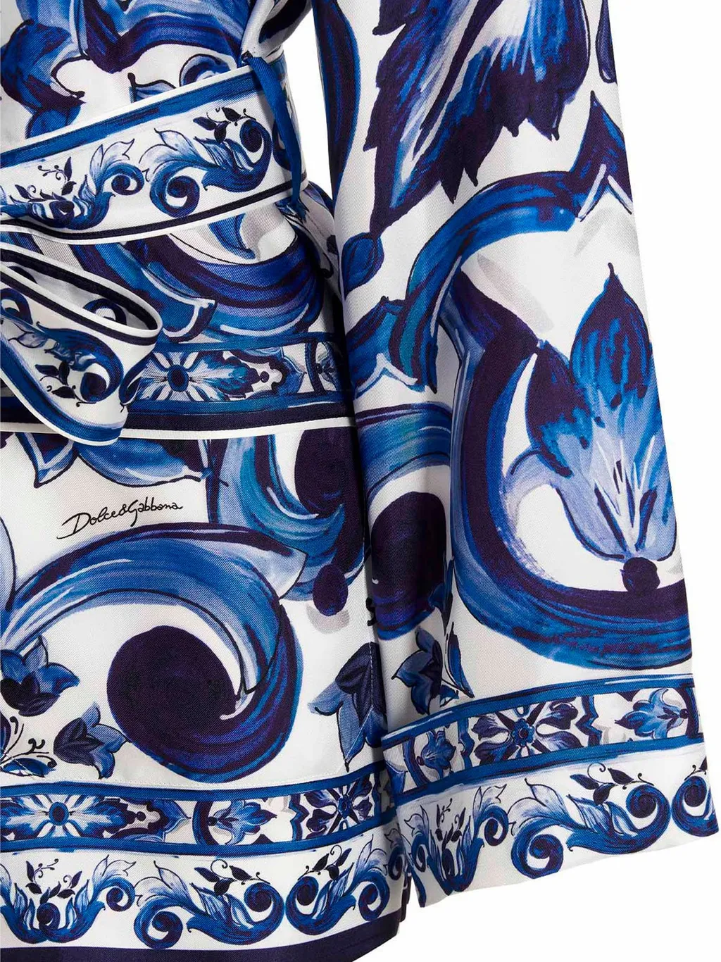 Majolica-Print Long-Sleeved Shirt