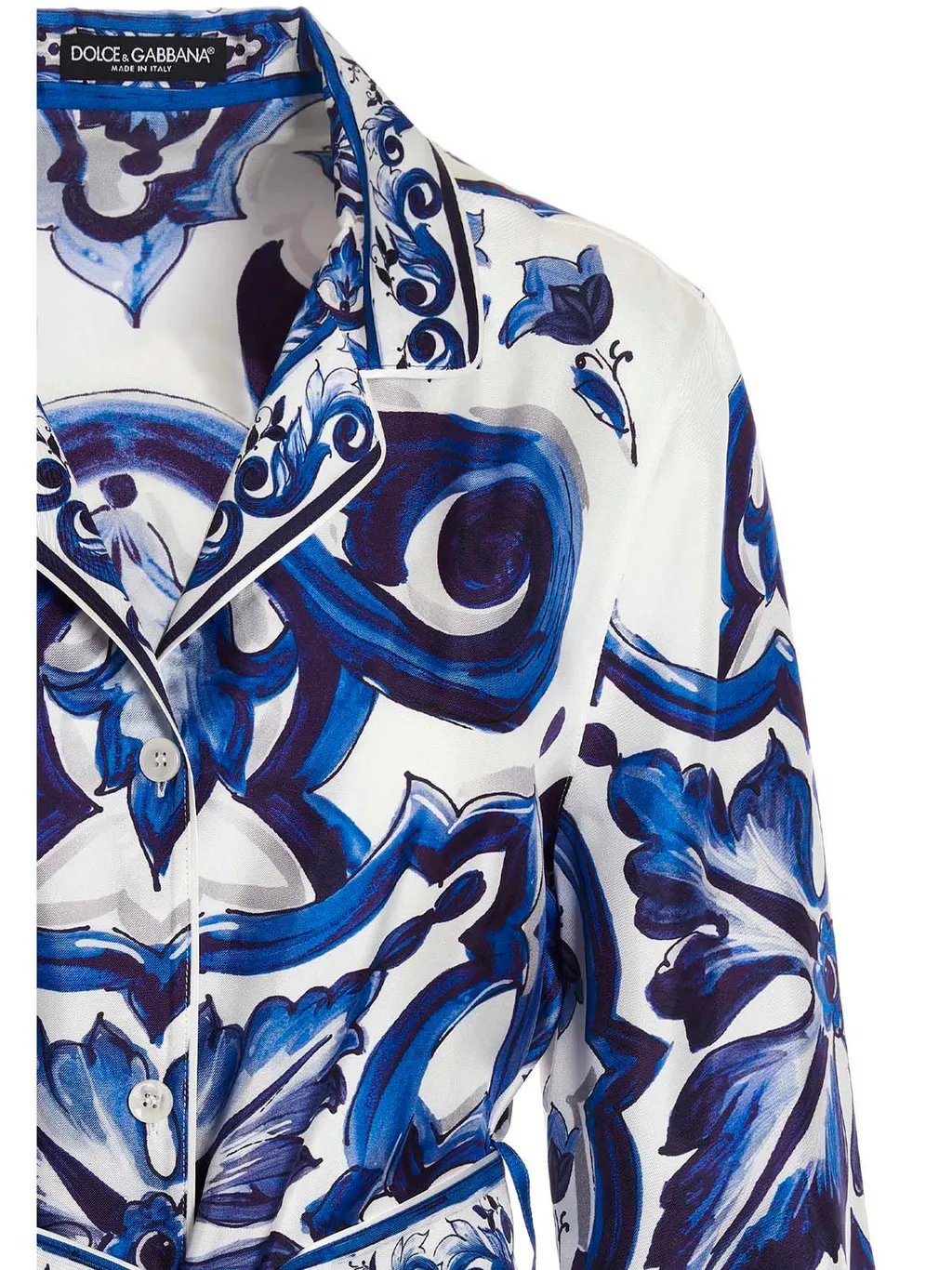 Majolica-Print Long-Sleeved Shirt