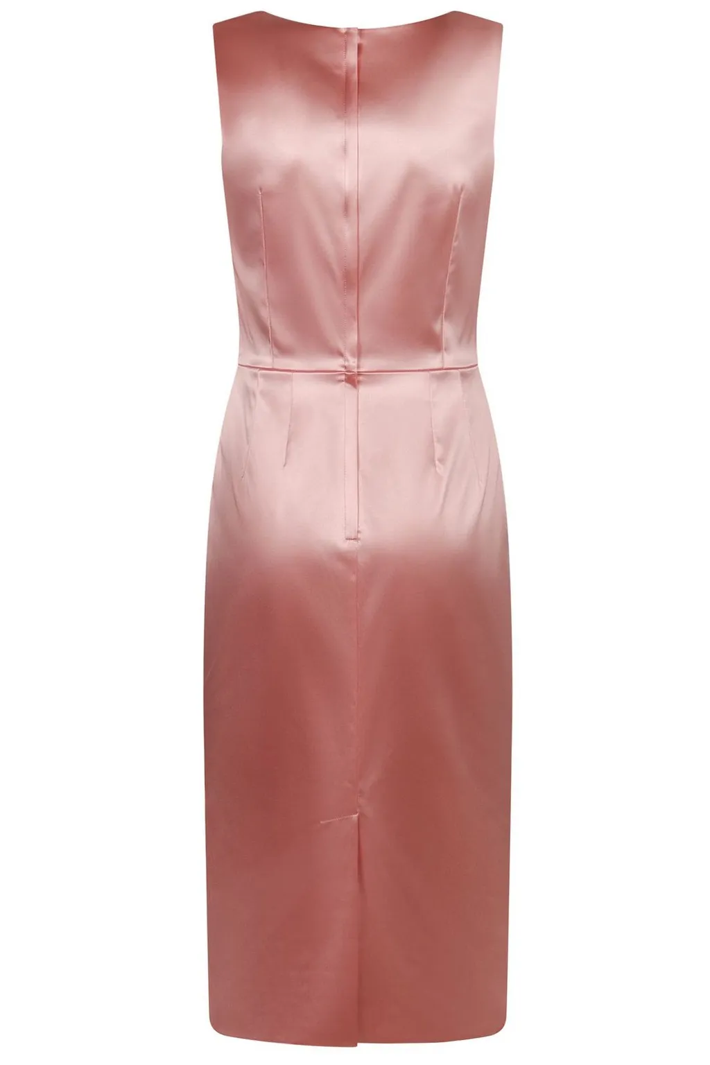 Sleeveless Midi Satin Dress