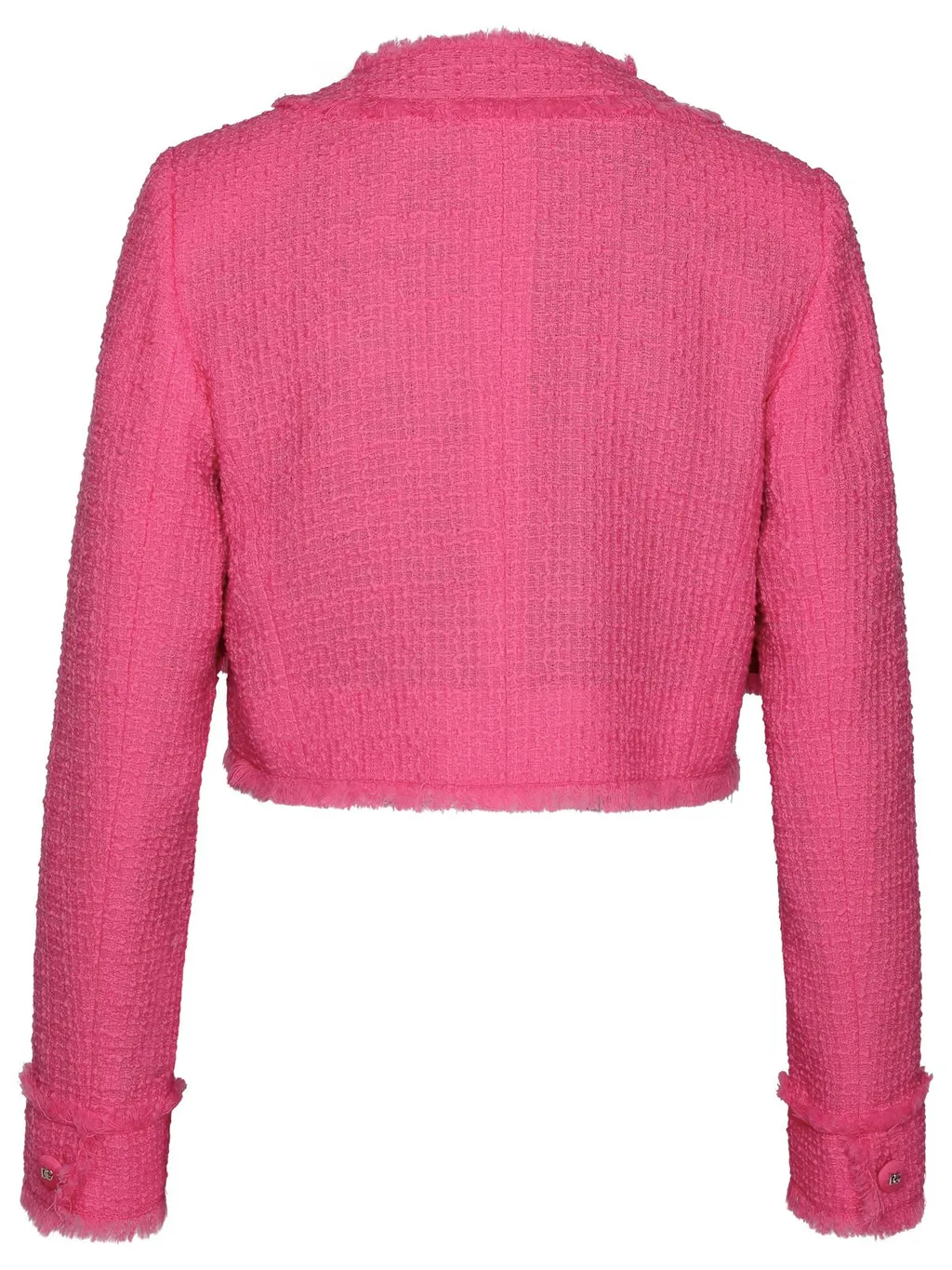 Frayed Hem Tweed Jacket