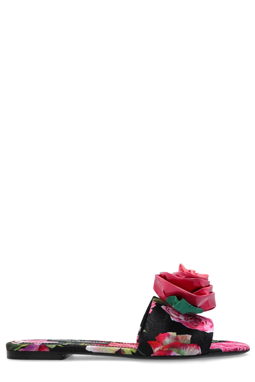 Floral Detailed Slip-On Slides
