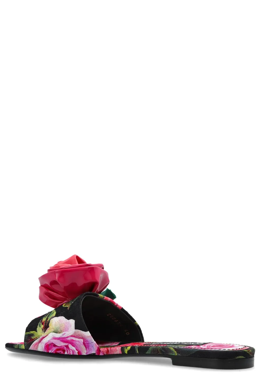 Floral Detailed Slip-On Slides