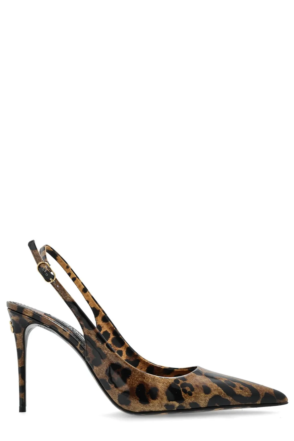 Leopard-Printed Slingback Pumps