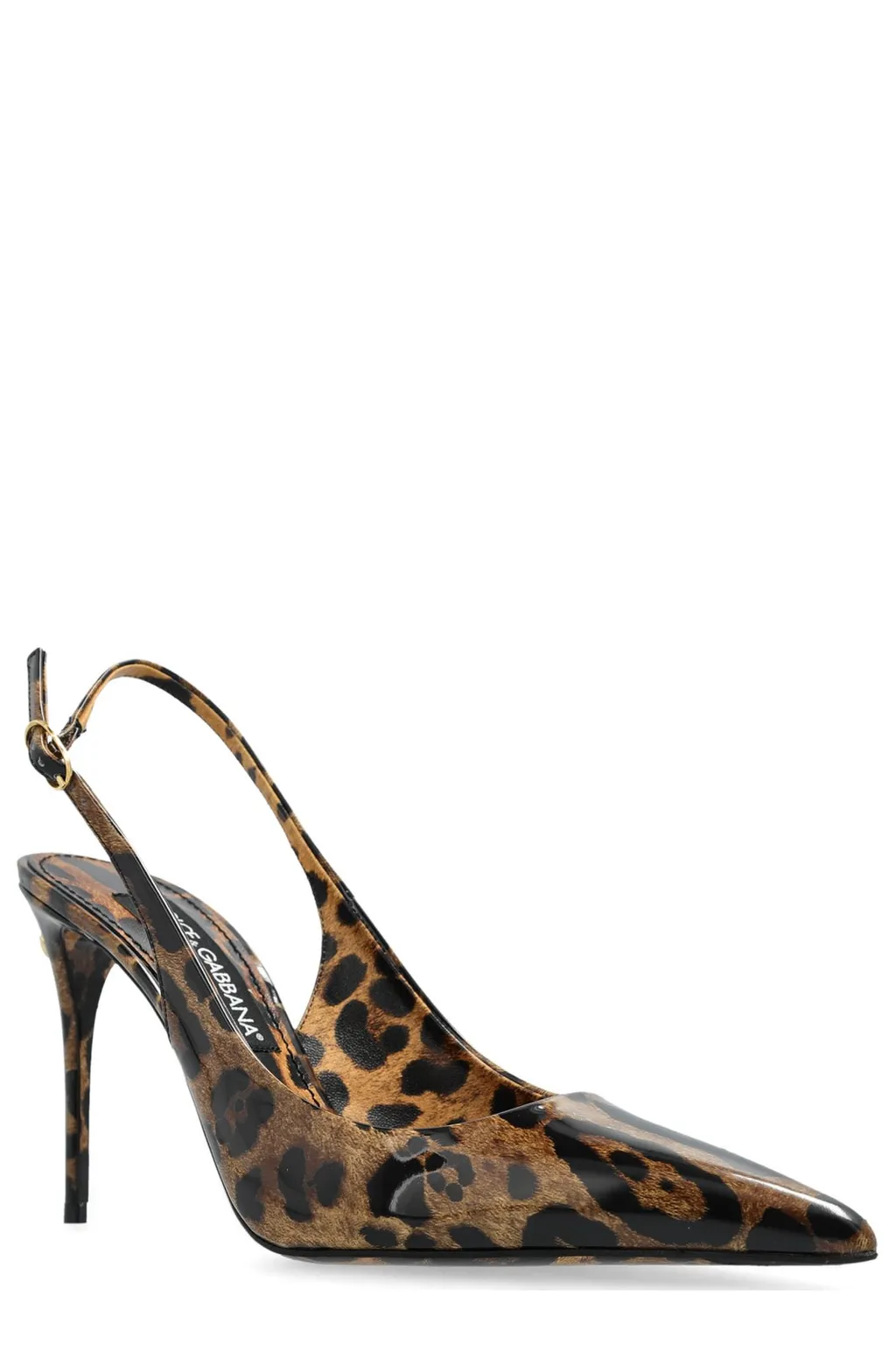 Leopard-Printed Slingback Pumps