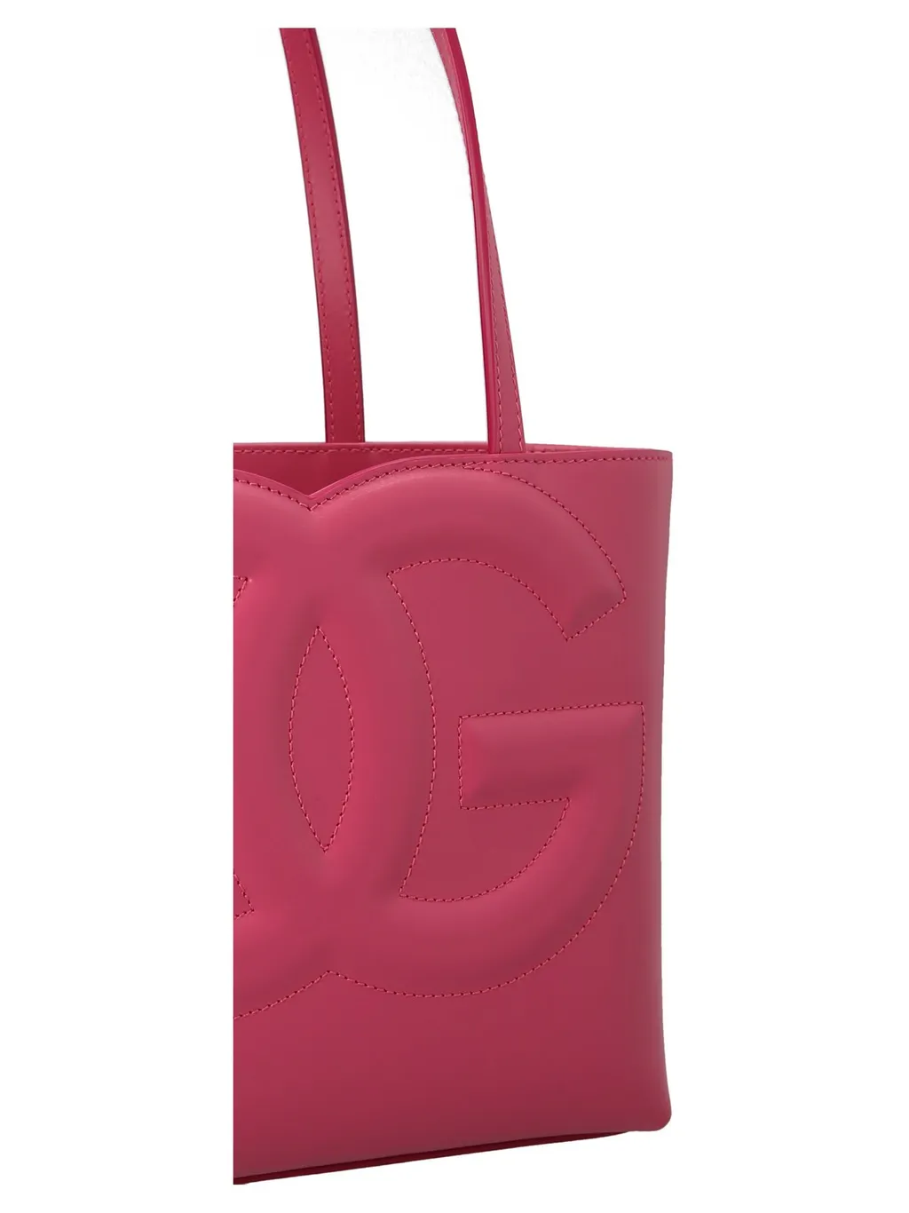 Logo Embossed Small Shopping Bag