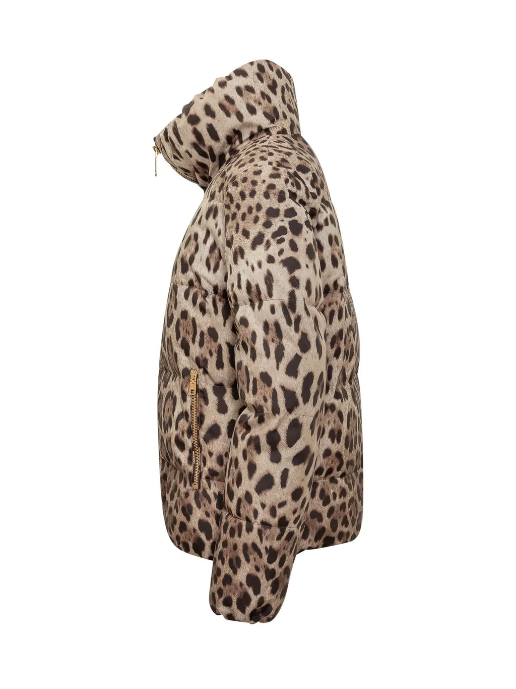 Leopard Print Down Jacket