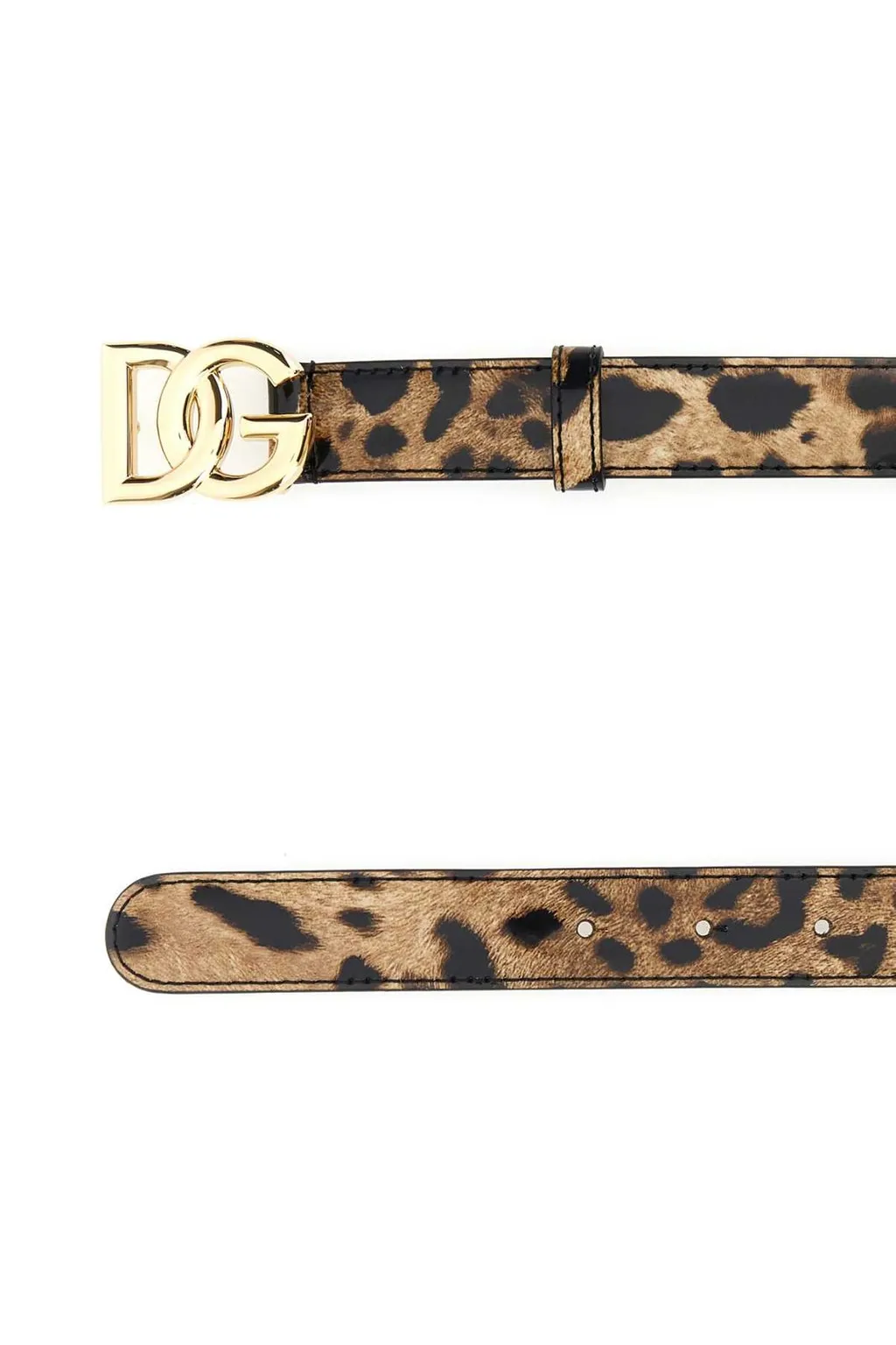 Leopard-Printed Buckle Belt