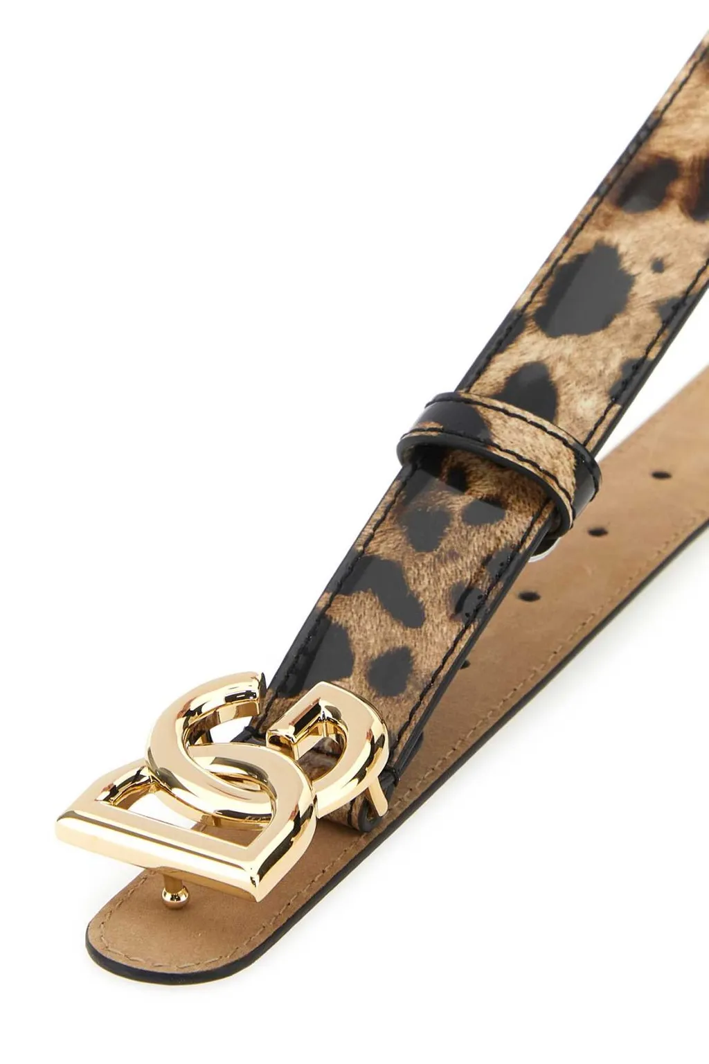 Leopard-Printed Buckle Belt