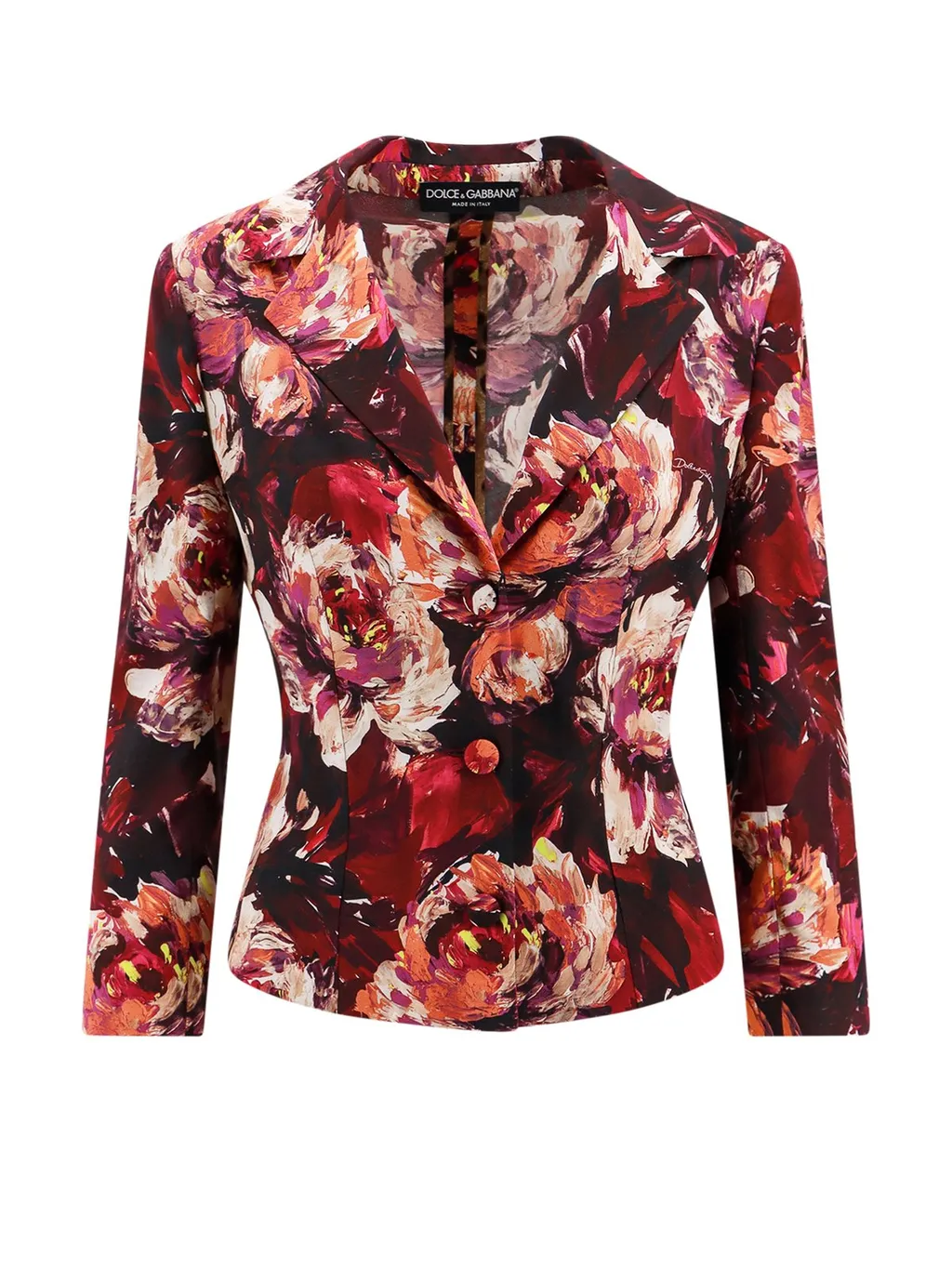 Floral Printed Slim-Fit Blazer