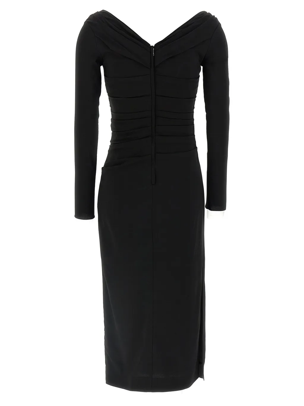 V-Neck Draped Dress