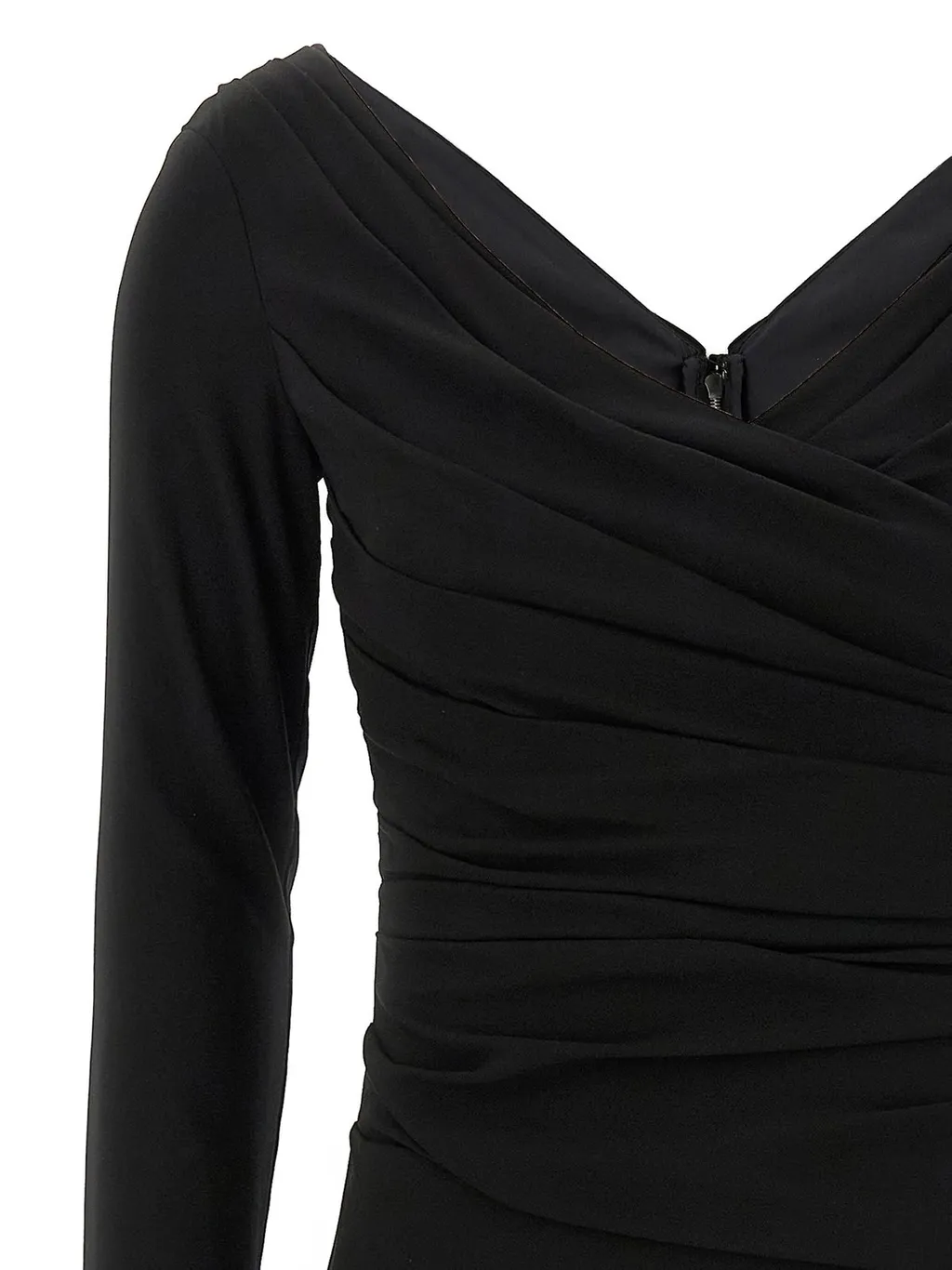 V-Neck Draped Dress