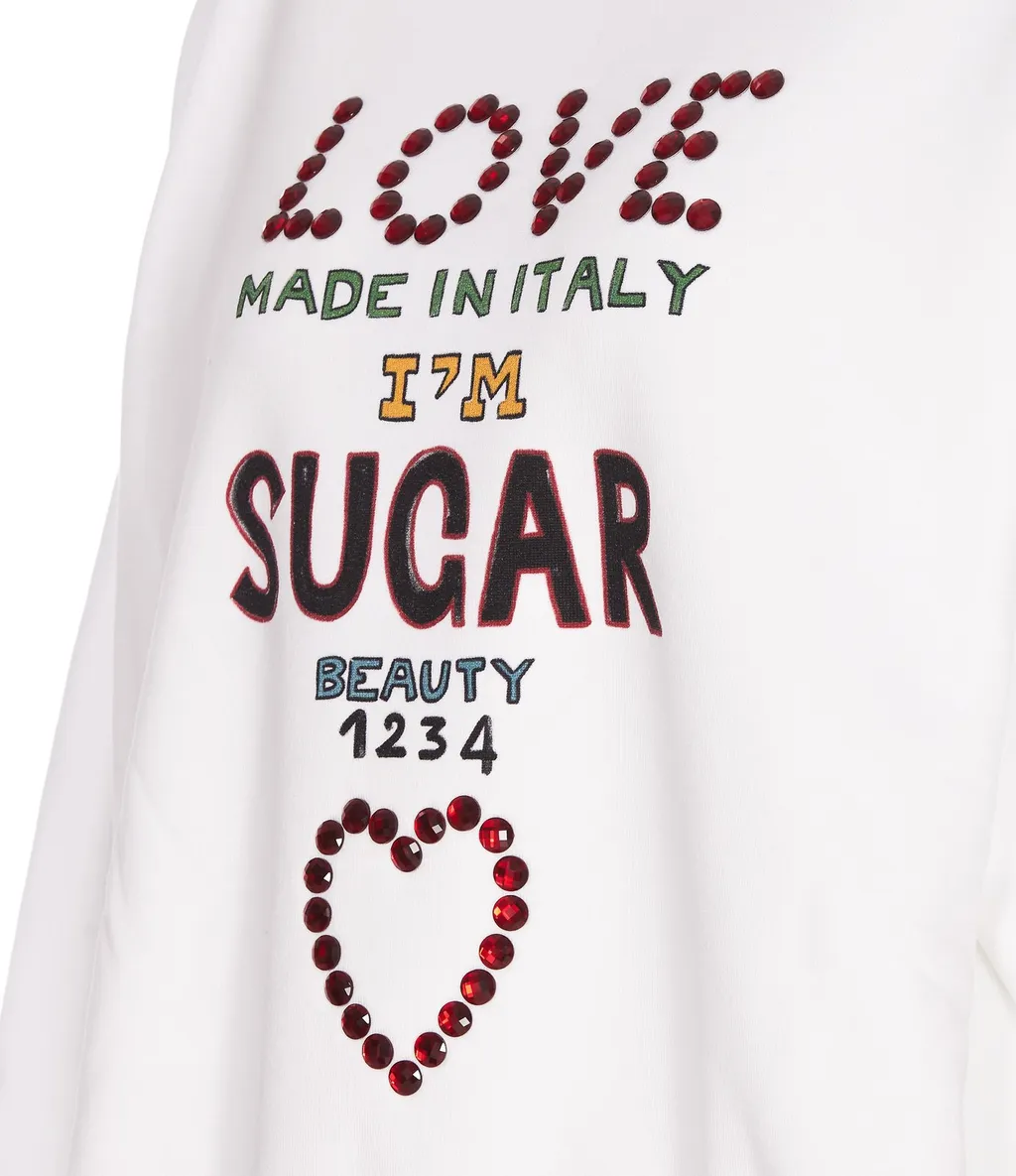 Slogan Printed Jersey Sweatshirt