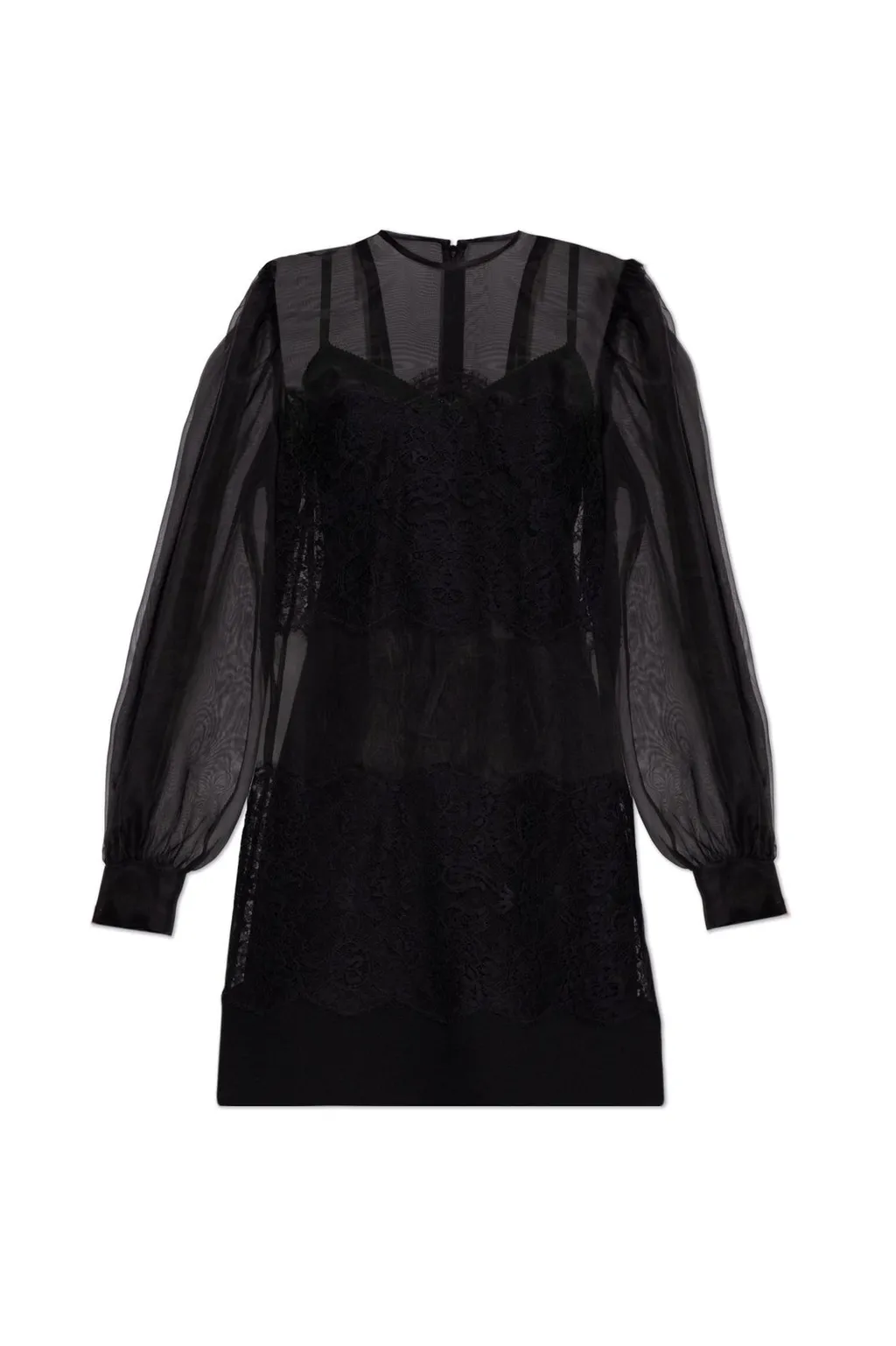 Lace Inlay Mini Dress