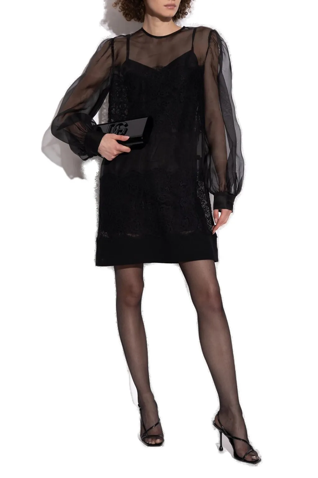 Lace Inlay Mini Dress