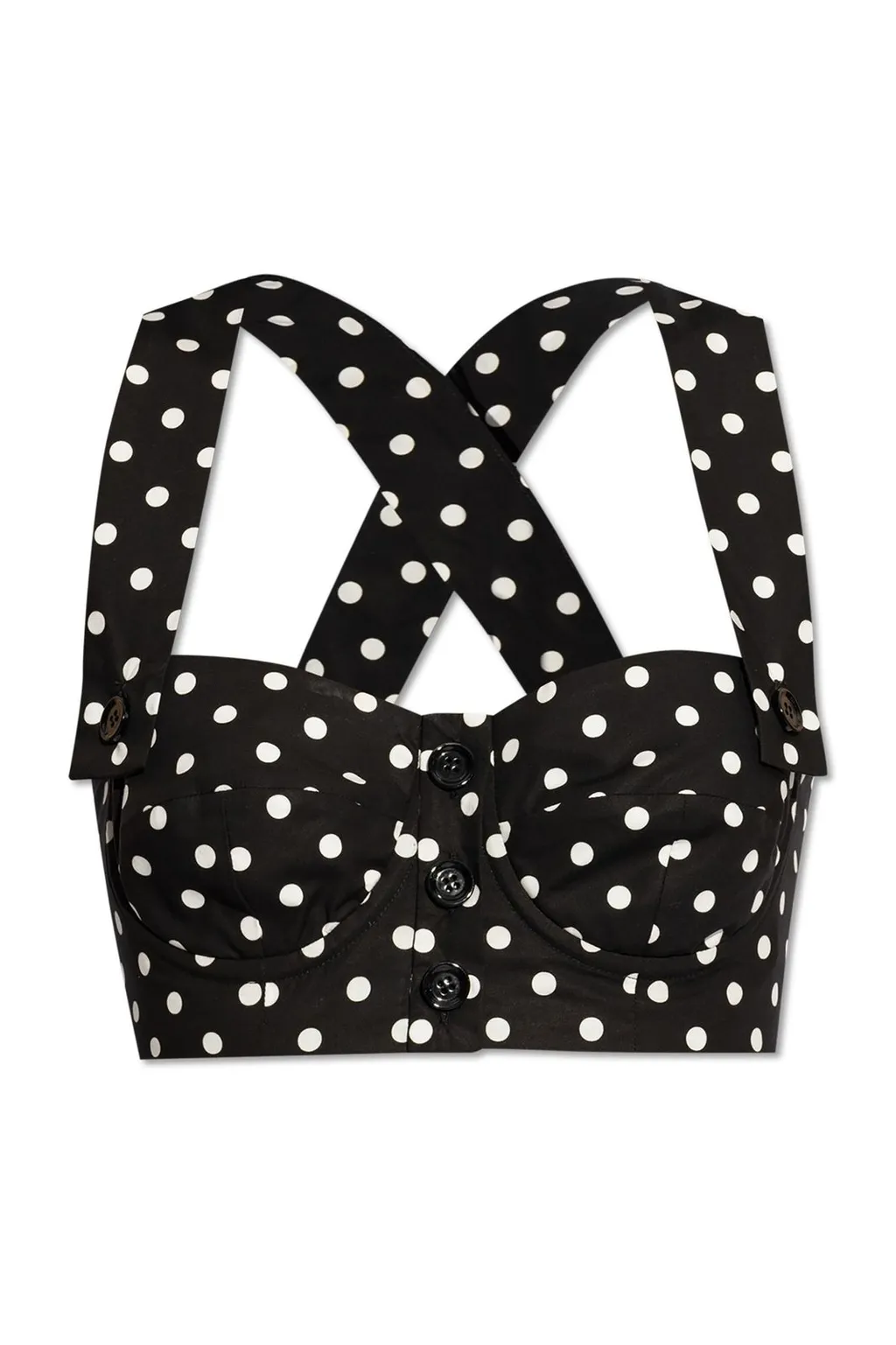 Polka-Dot Printed Corset Top