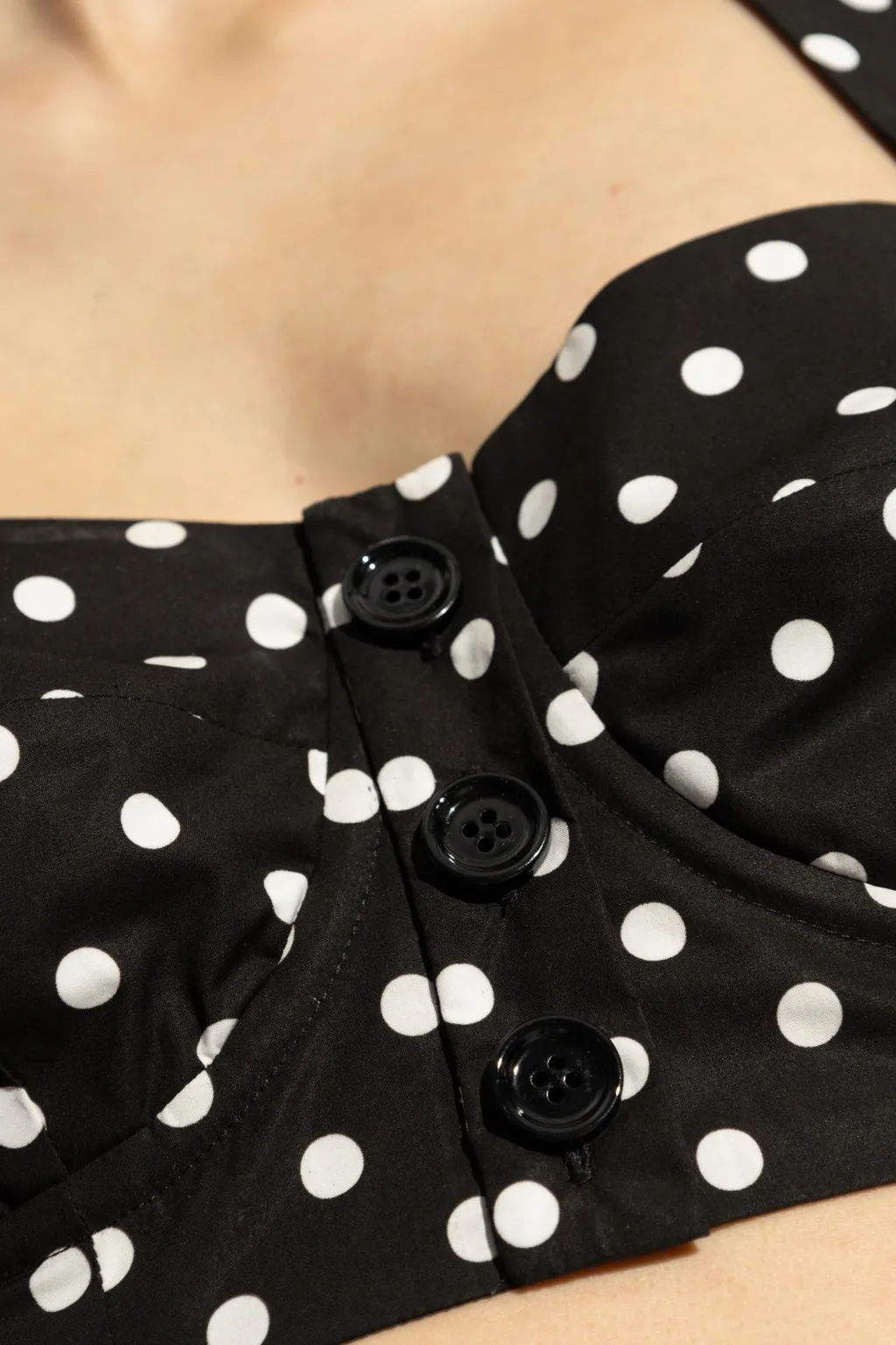 Polka-Dot Printed Corset Top