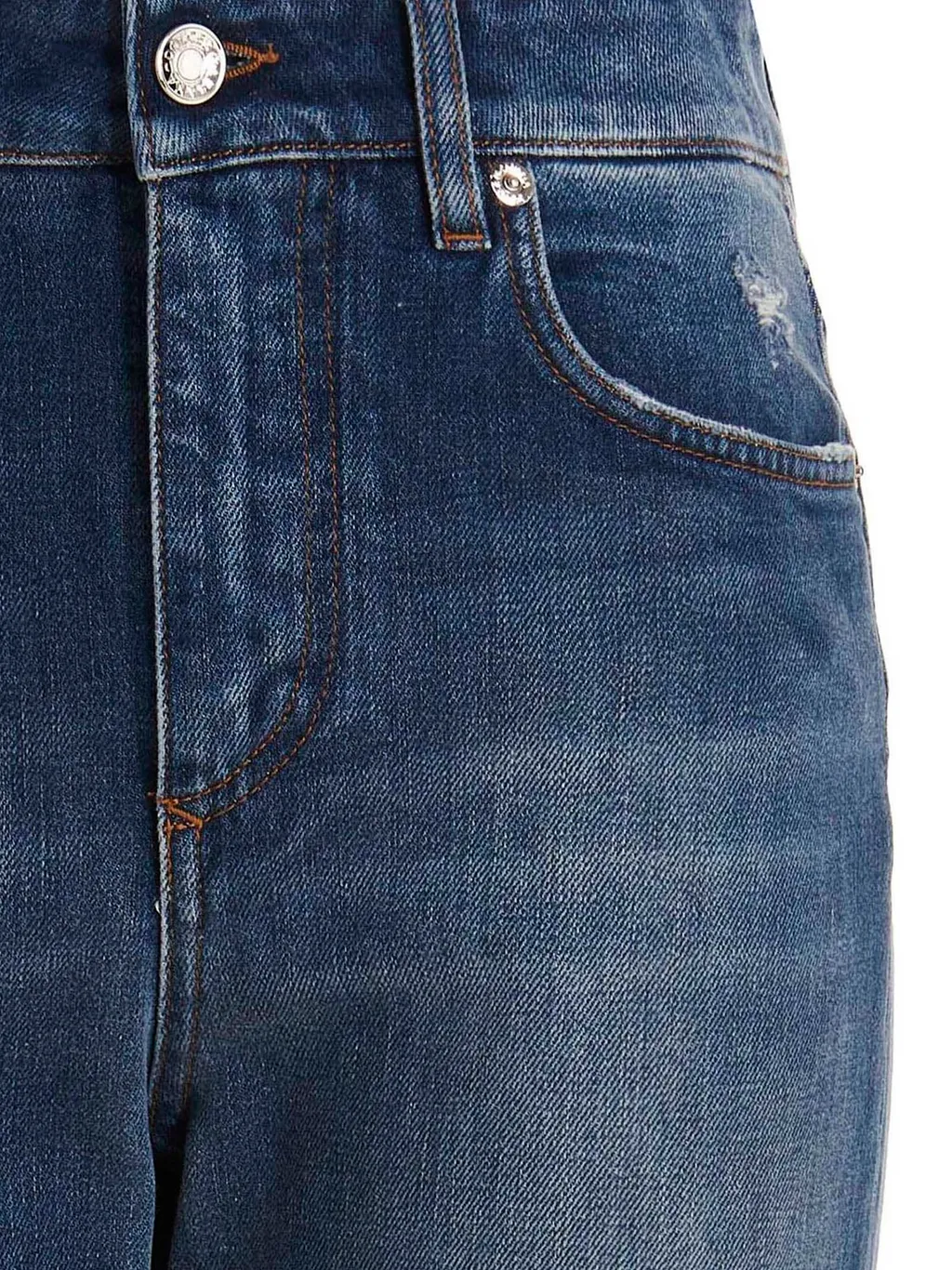 Distressed Straight Leg Jeans