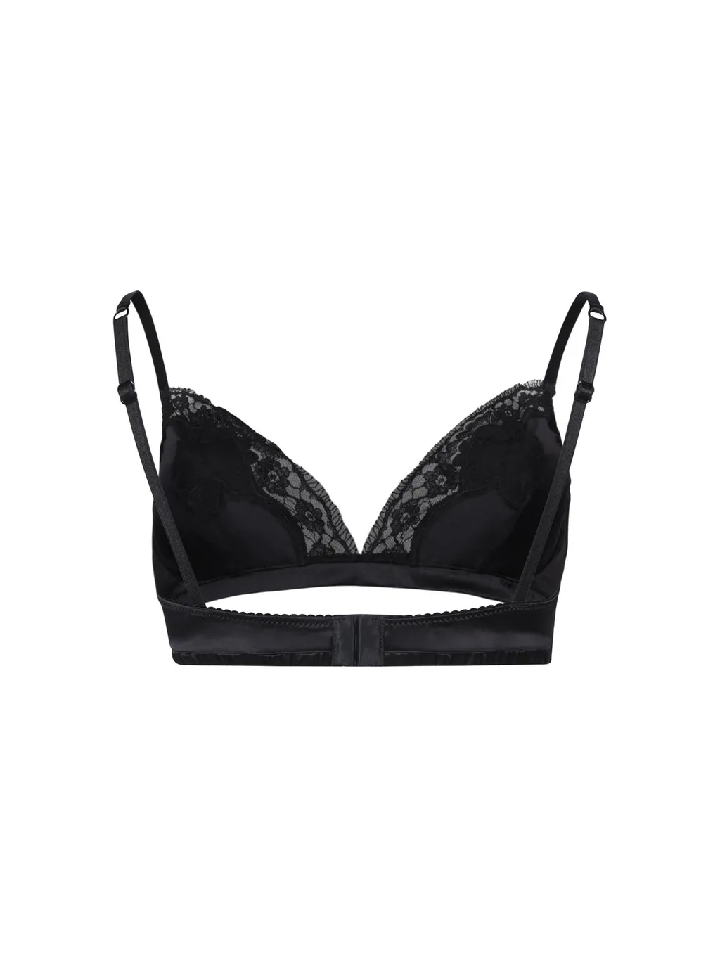 Lace Detailed Soft-Cup Satin Bra