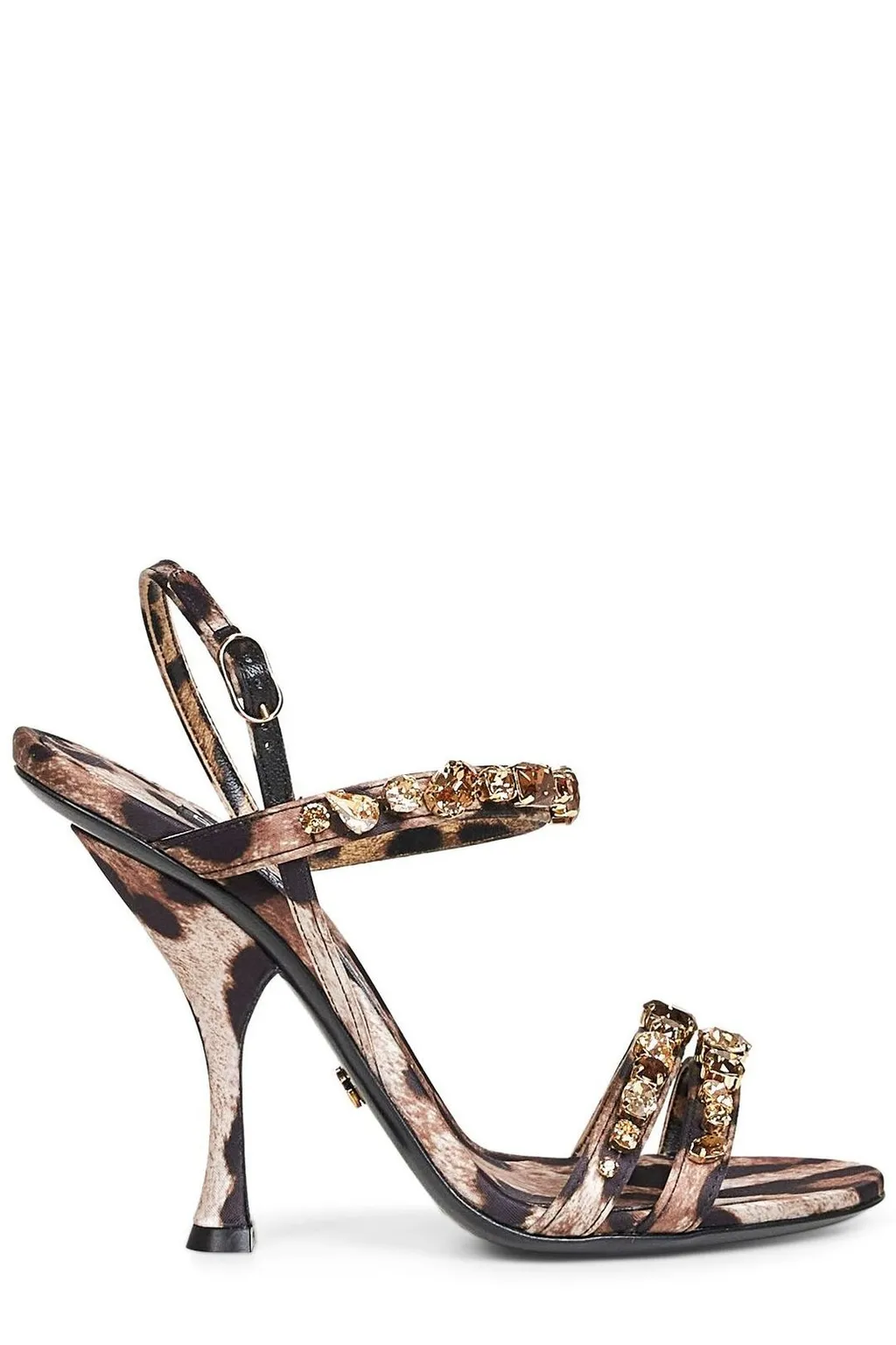 Dolce & Gabbana Embellished Leopard Printed Sandals