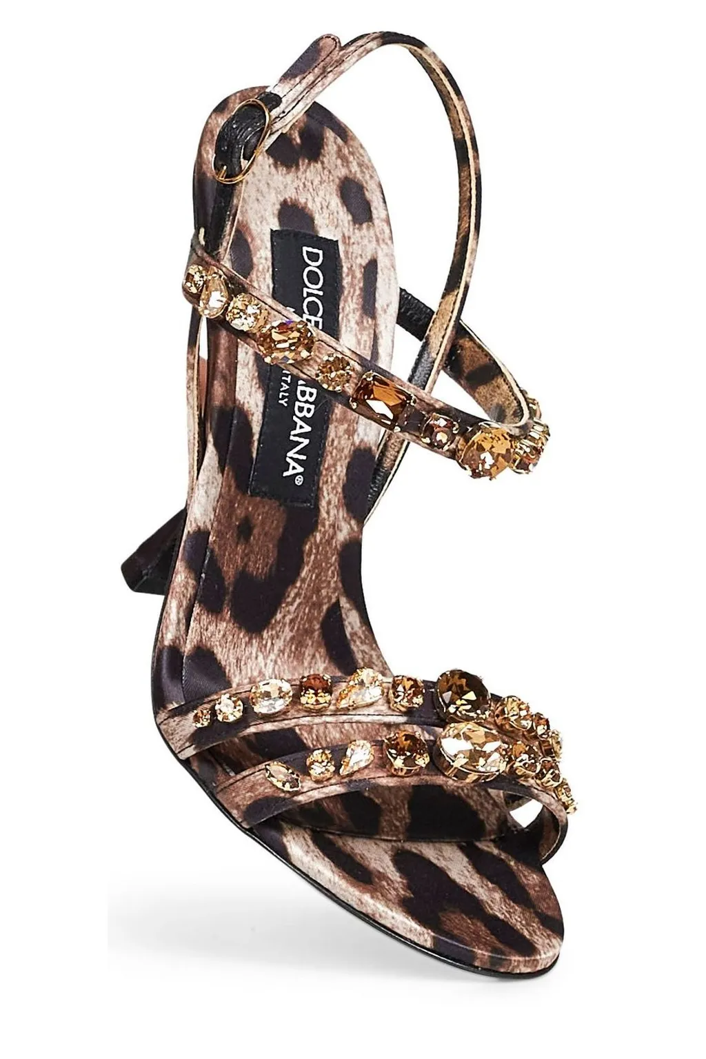 Dolce & Gabbana Embellished Leopard Printed Sandals