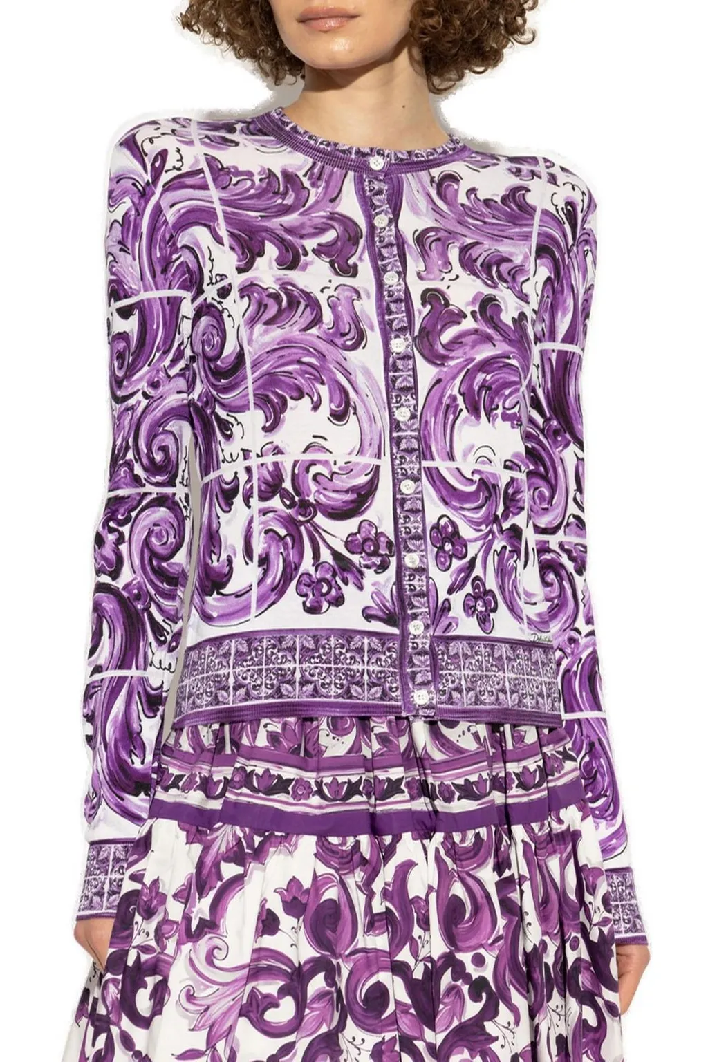 Majolica Printed Cardigan