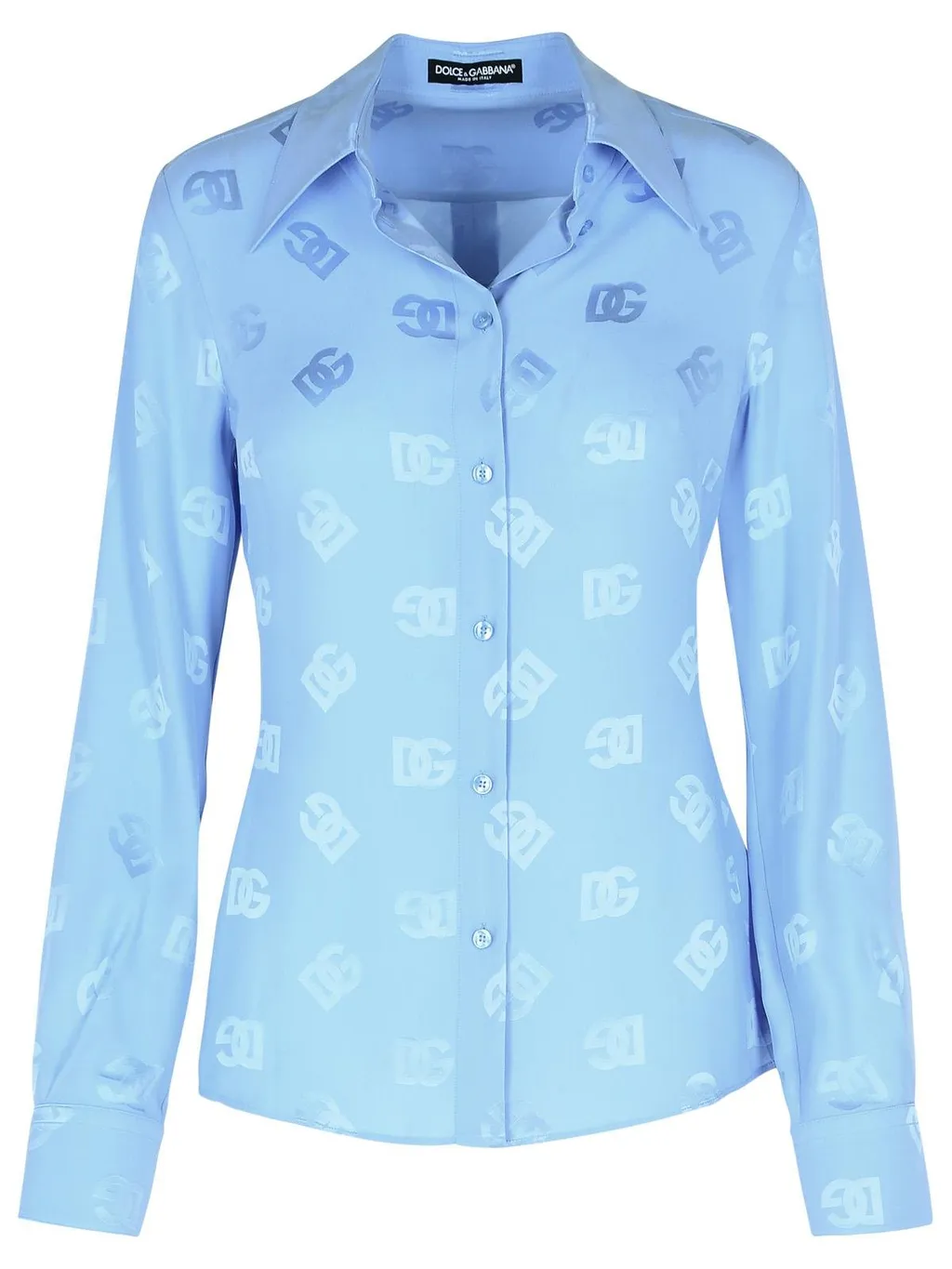 Monogram-Jacquard Long-Sleeved Shirt