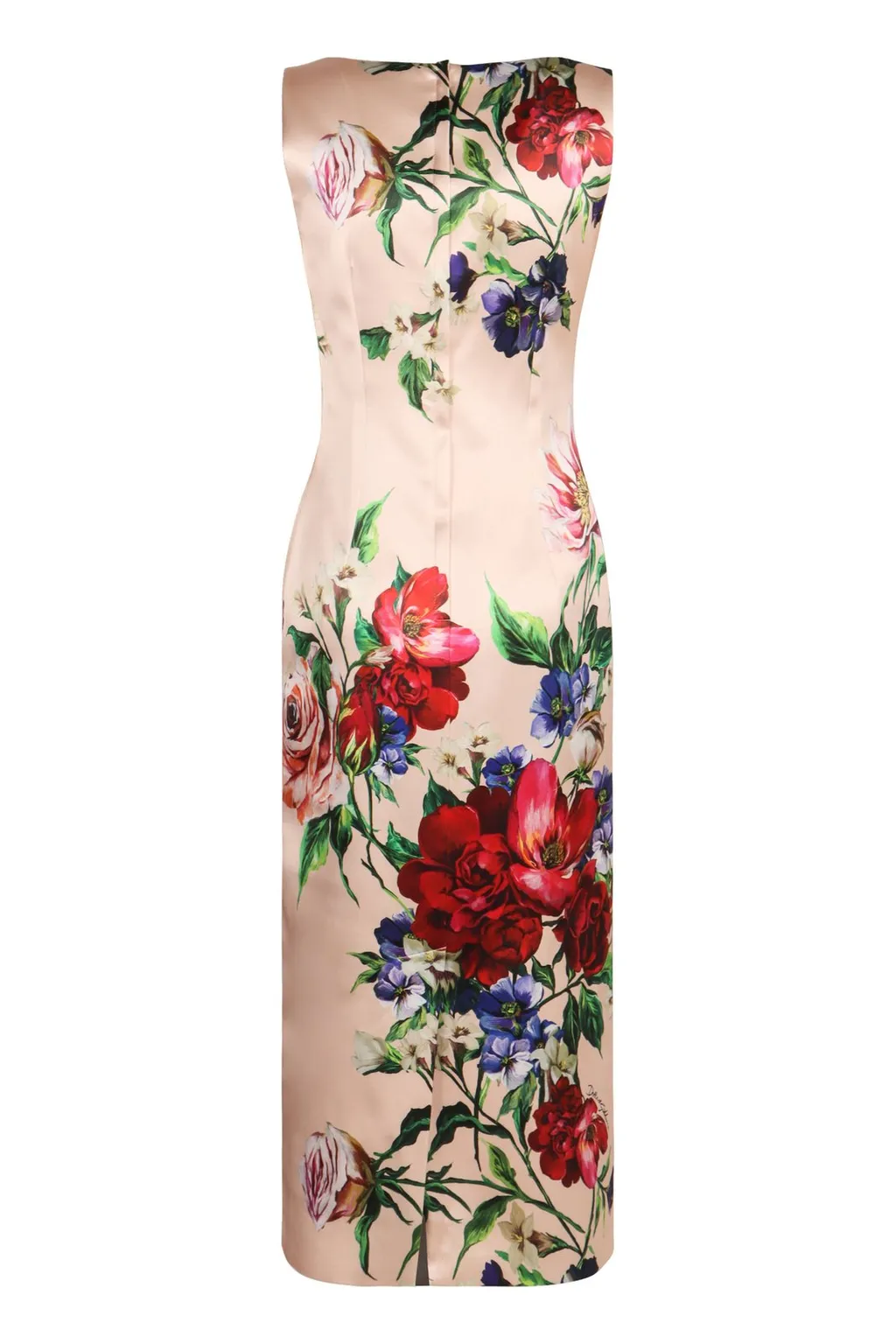 Floral Printed Sleeveless Midi Dress