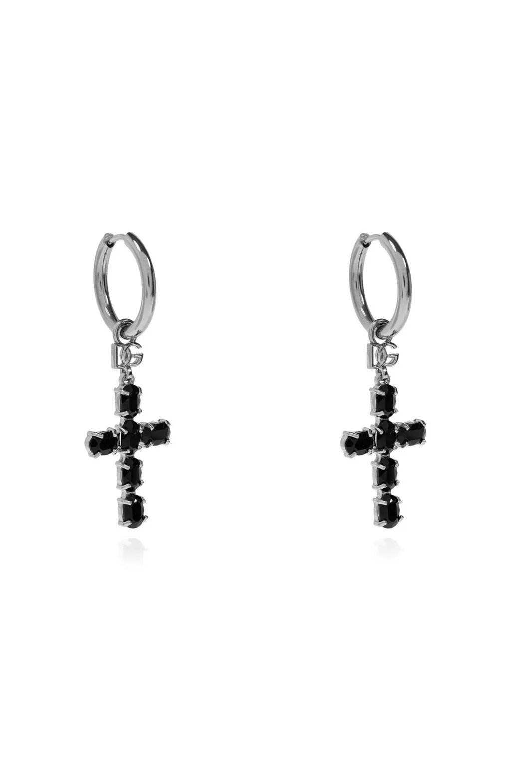 Crosses Embellished Hoop Earrings